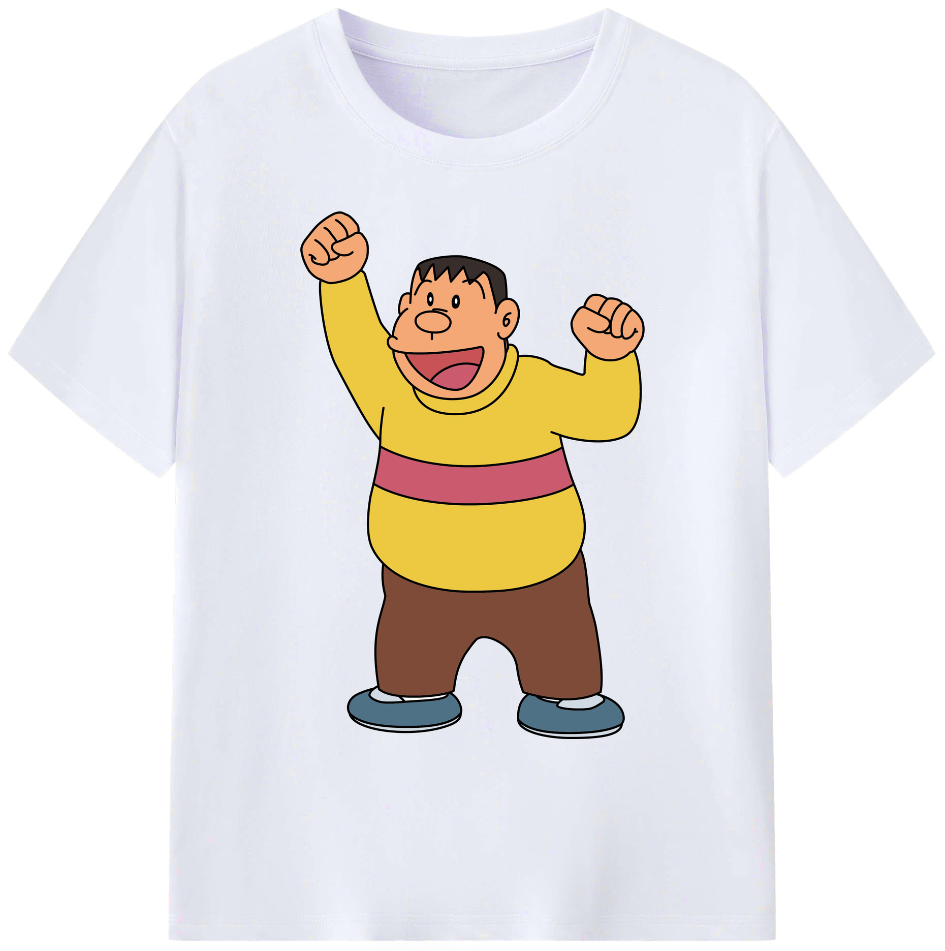（画像用） ドラえもん 剛田武 Doraemon Gouta Takeshi 綿100％ メンズ半袖Tシャツ｜肌触りやわらか＆通気性