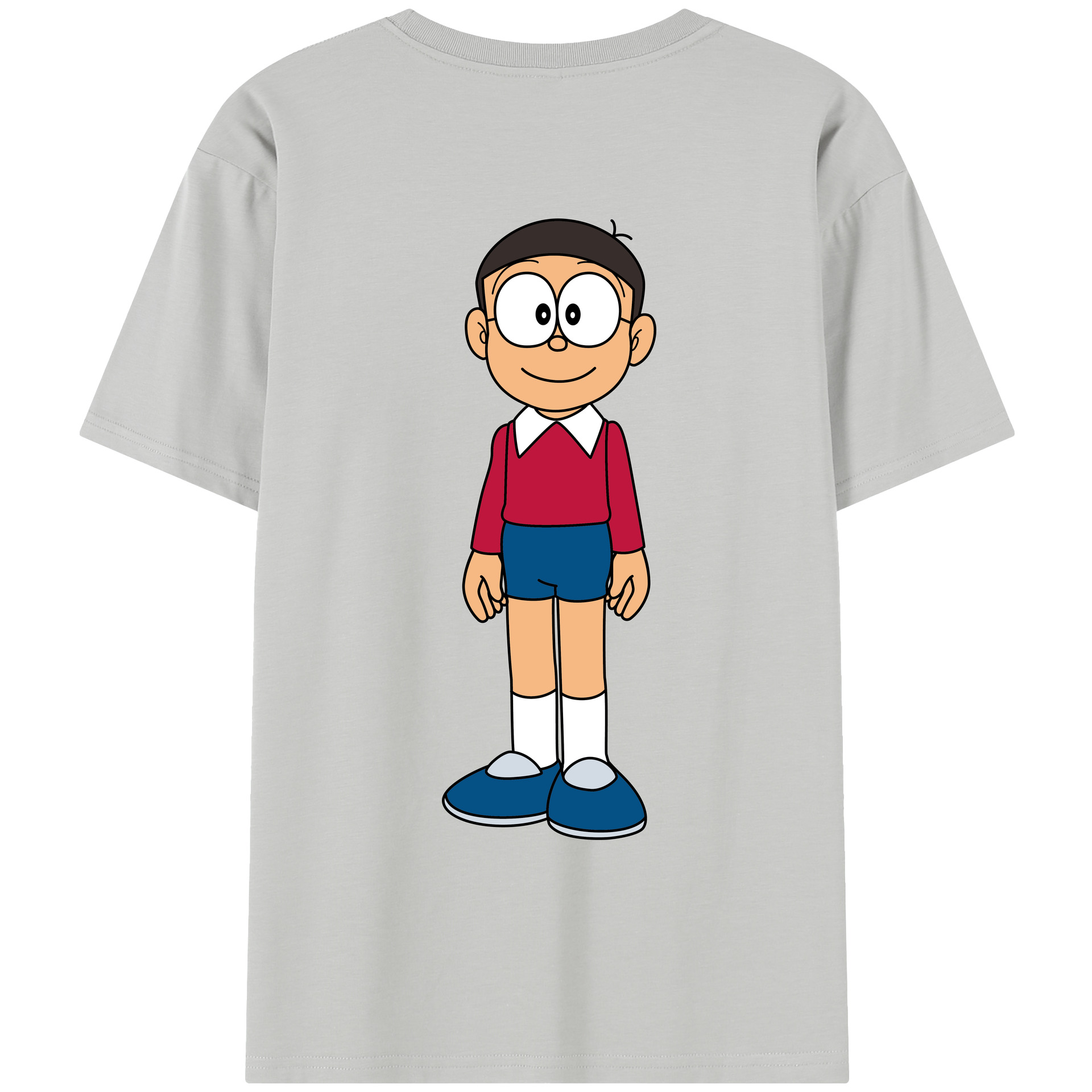 （画像用） ドラえもん 野比 のび太 Doraemon Nobita Nobi レディース半袖Tシャツ(バックプリント)