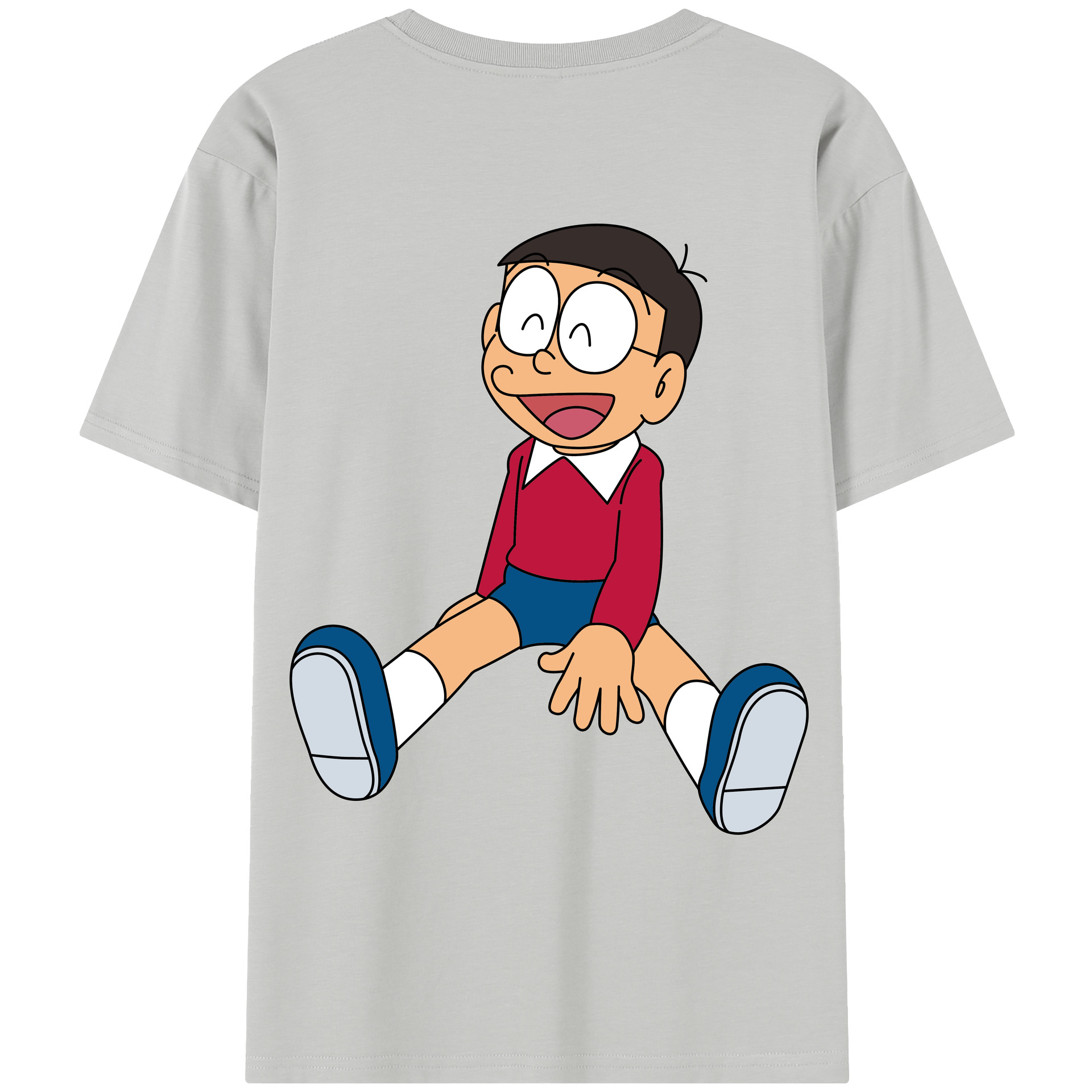 （画像用） ドラえもん 野比 のび太 Doraemon Nobita Nobi レディース半袖Tシャツ(バックプリント)