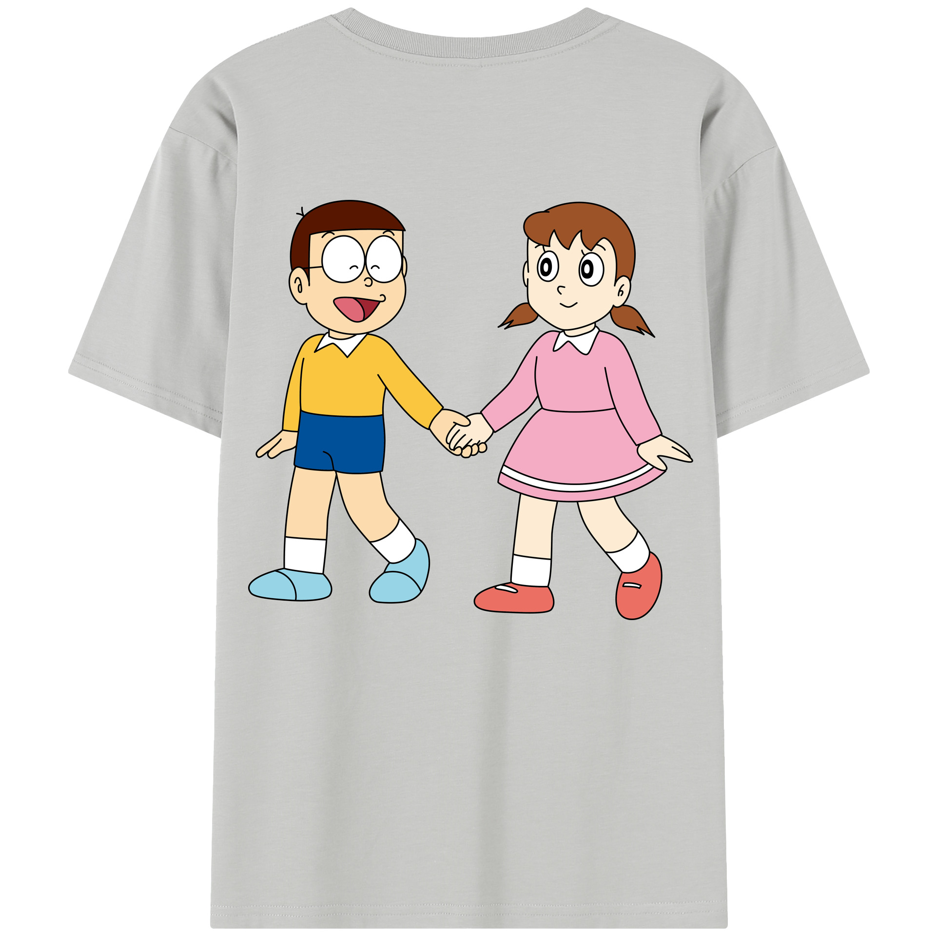 （画像用） ドラえもん 野比 のび太 Doraemon Nobita Nobi レディース半袖Tシャツ(バックプリント)