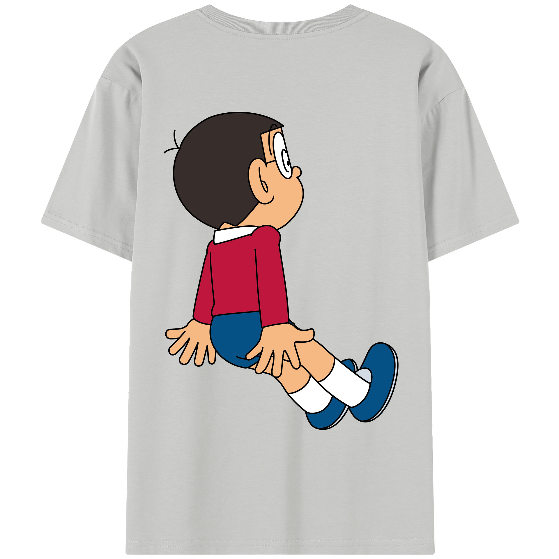 （画像用） ドラえもん 野比 のび太 Doraemon Nobita Nobi レディース半袖Tシャツ(バックプリント)