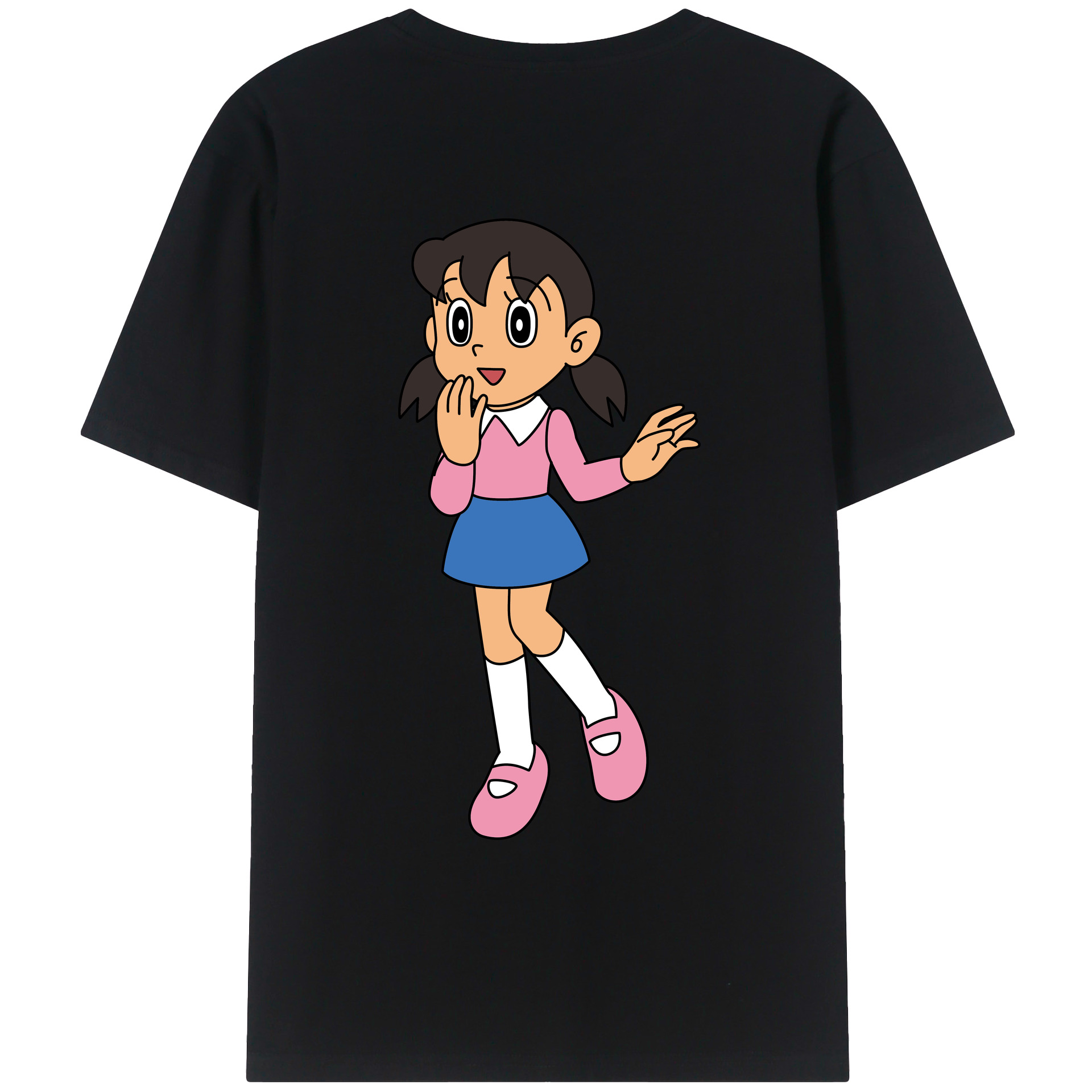 （画像用） ドラえもん みなもと しずか Doraemon Shizuka Minamoto レディース半袖Tシャツ(バックプリント)