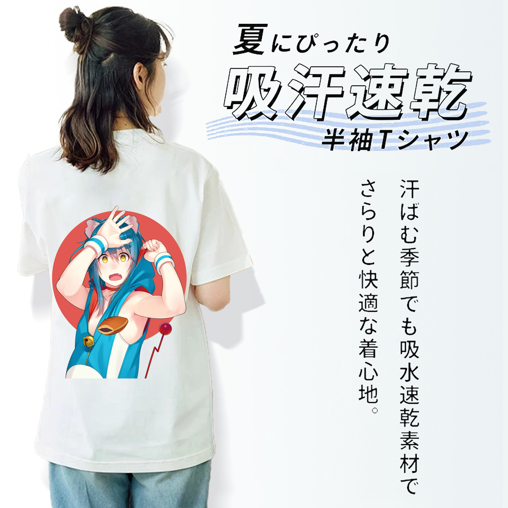 ドラえもん Doraemon レディース半袖Tシャツ(バックプリント)
