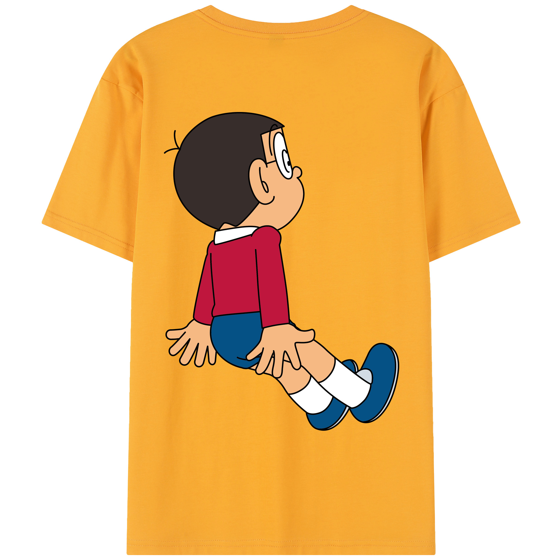 （画像用） ドラえもん 野比 のび太 Doraemon Nobita Nobi レディース半袖Tシャツ(バックプリント)
