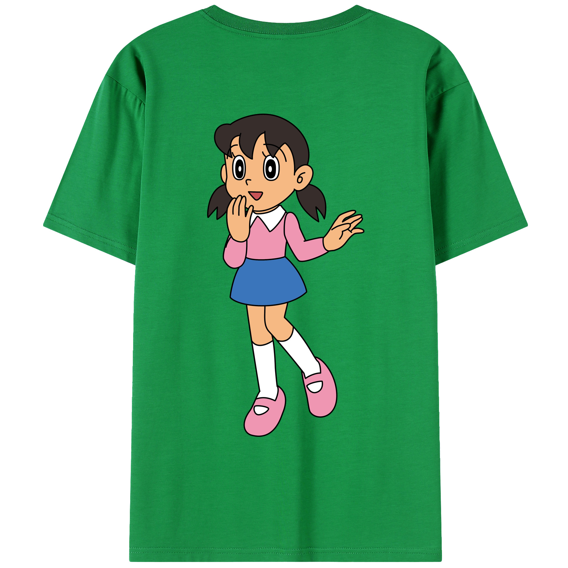 （画像用） ドラえもん みなもと しずか Doraemon Shizuka Minamoto レディース半袖Tシャツ(バックプリント)