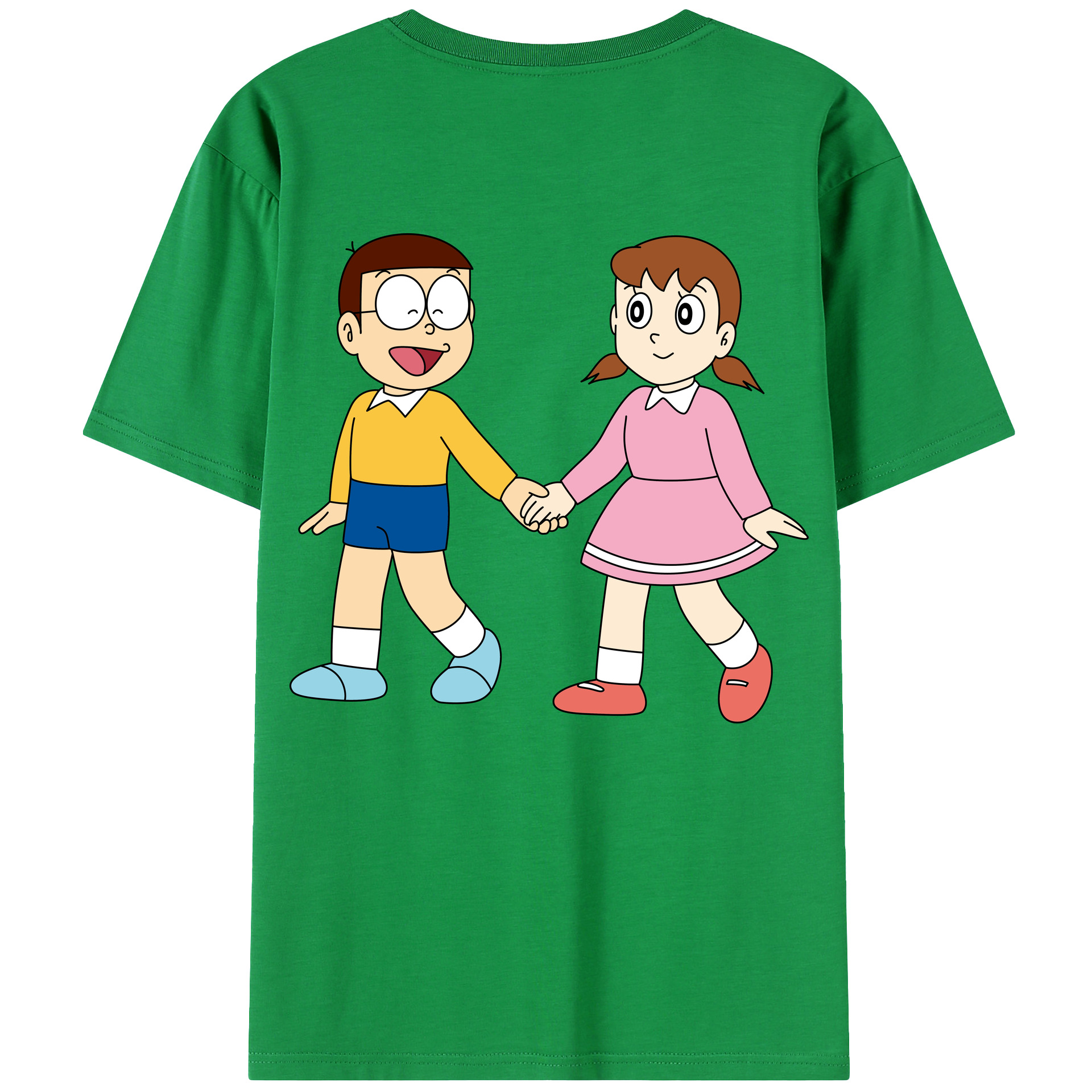 （画像用） ドラえもん 野比 のび太 Doraemon Nobita Nobi レディース半袖Tシャツ(バックプリント)