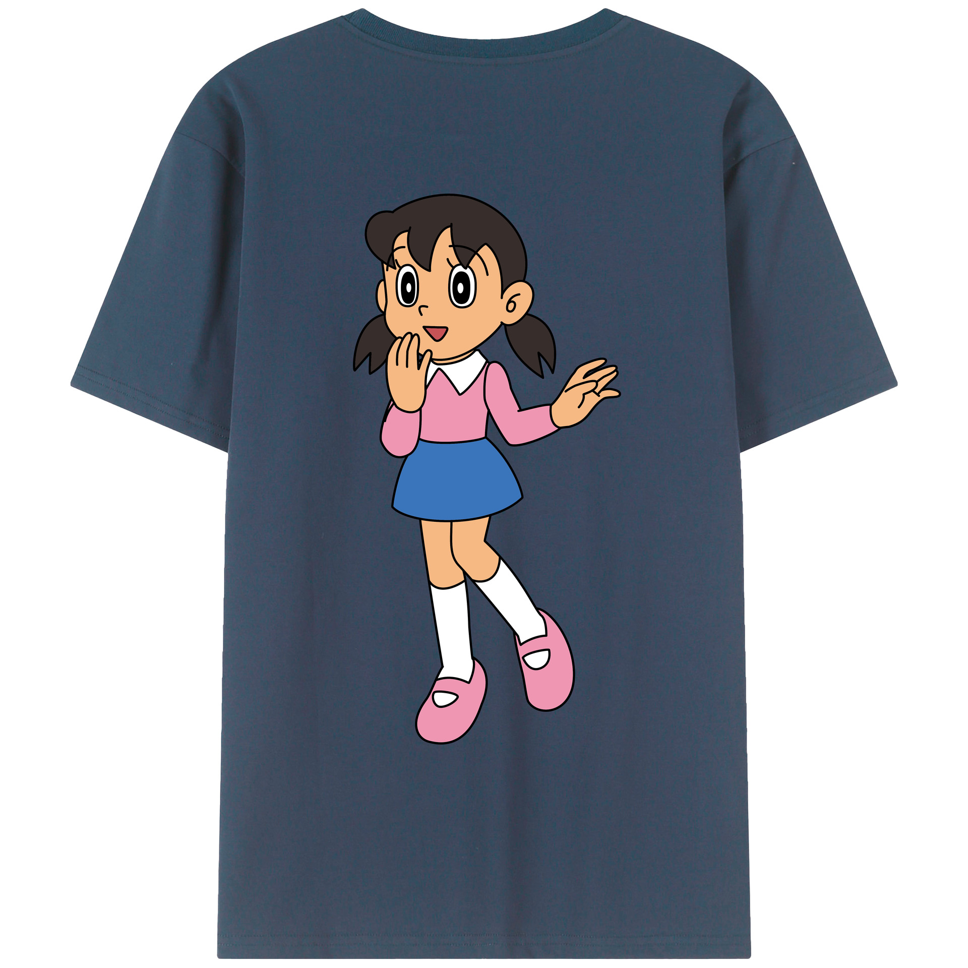 （画像用） ドラえもん みなもと しずか Doraemon Shizuka Minamoto レディース半袖Tシャツ(バックプリント)