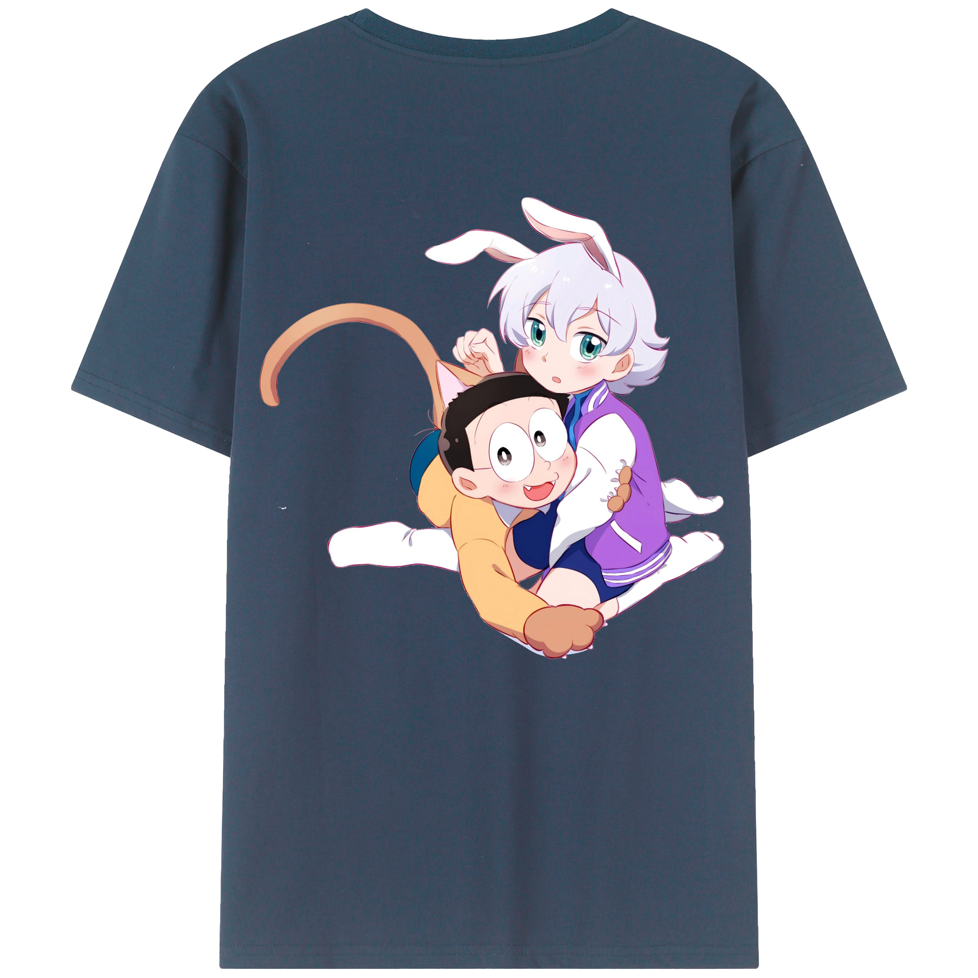 （画像用） ドラえもん 野比 のび太 Doraemon Nobita Nobi レディース半袖Tシャツ(バックプリント)