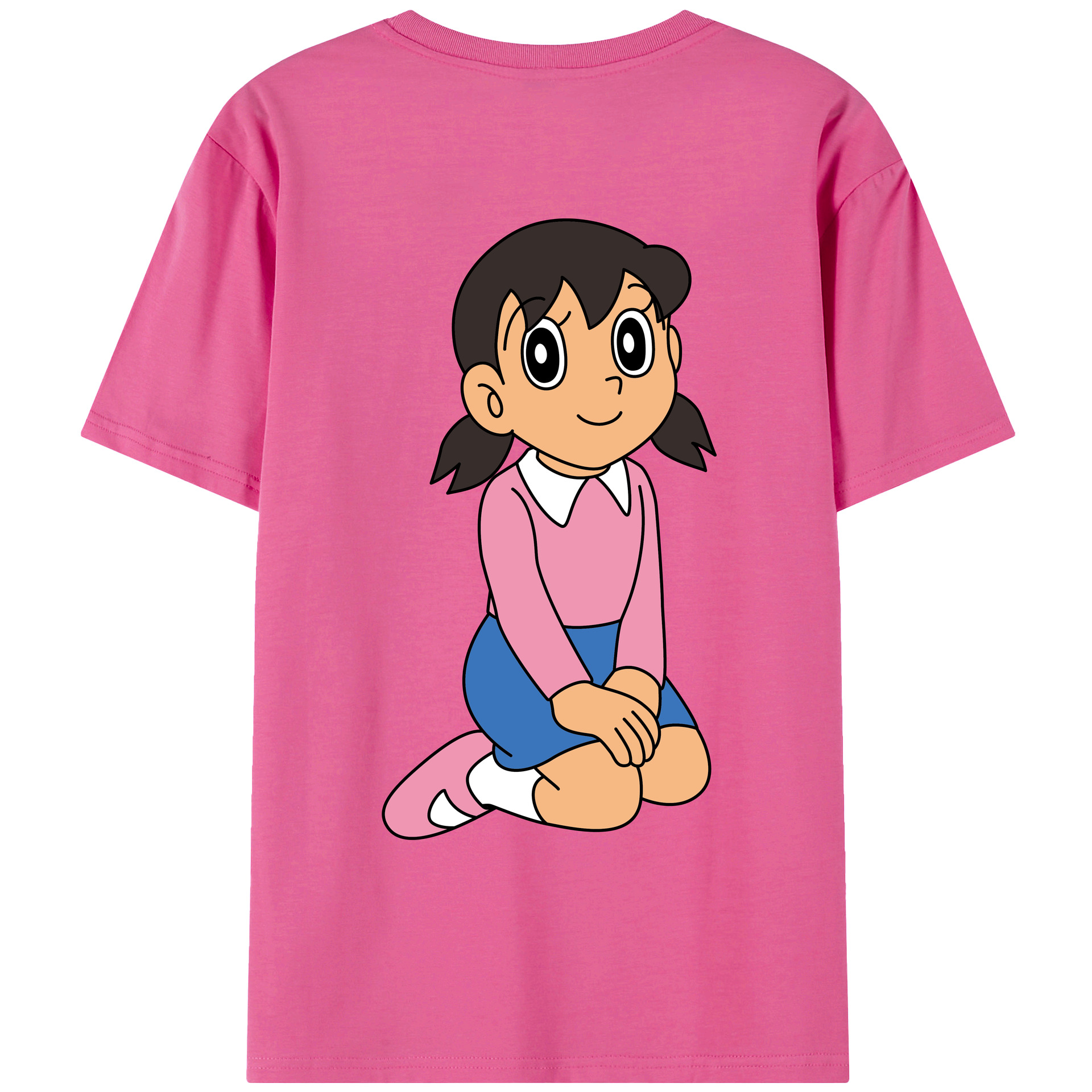 （画像用） ドラえもん みなもと しずか Doraemon Shizuka Minamoto レディース半袖Tシャツ(バックプリント)