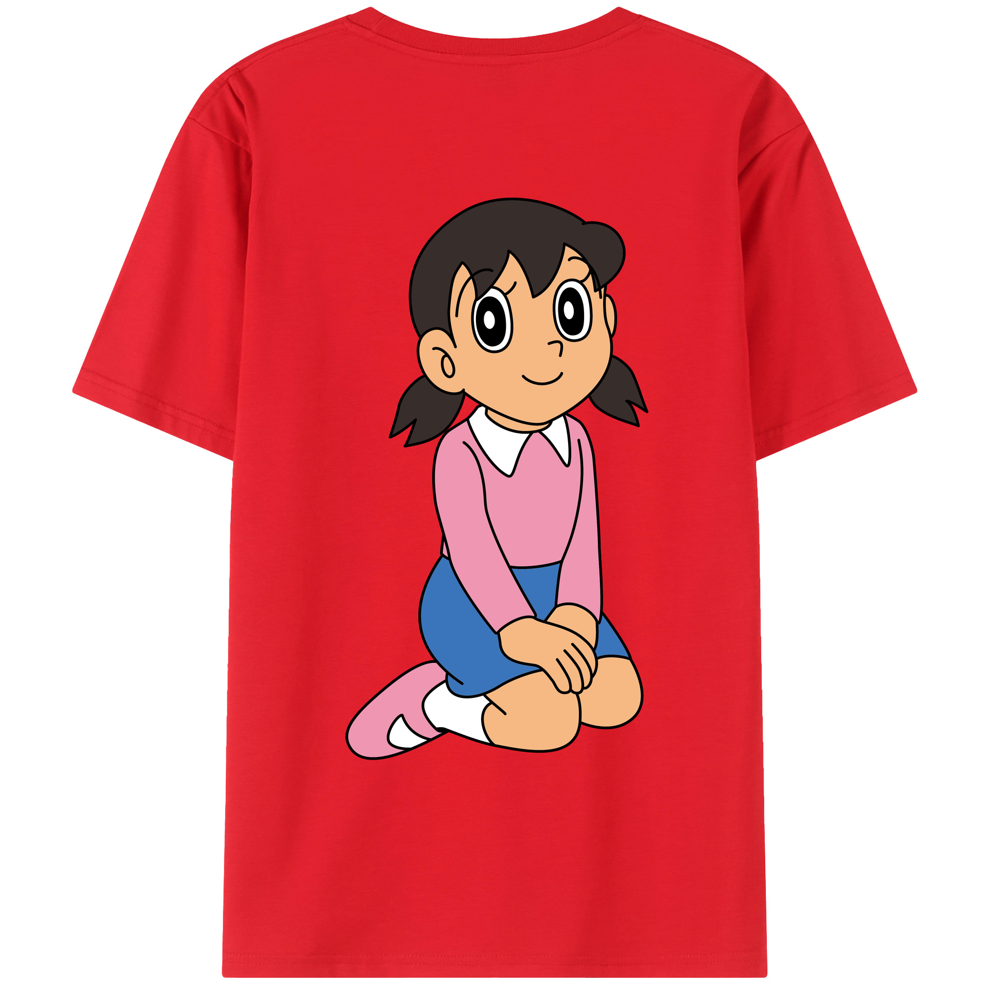 （画像用） ドラえもん みなもと しずか Doraemon Shizuka Minamoto レディース半袖Tシャツ(バックプリント)