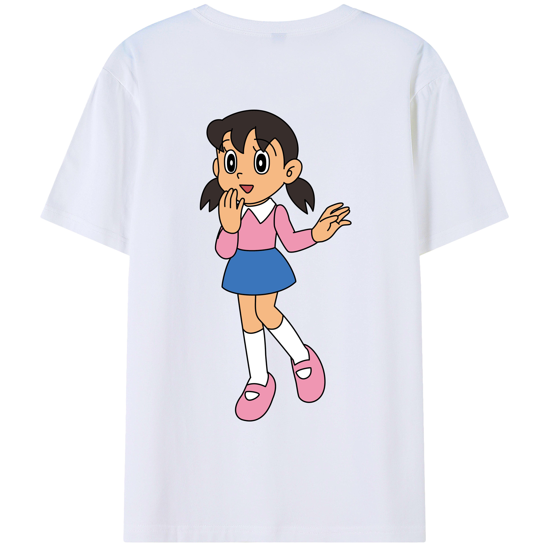 （画像用） ドラえもん みなもと しずか Doraemon Shizuka Minamoto レディース半袖Tシャツ(バックプリント)