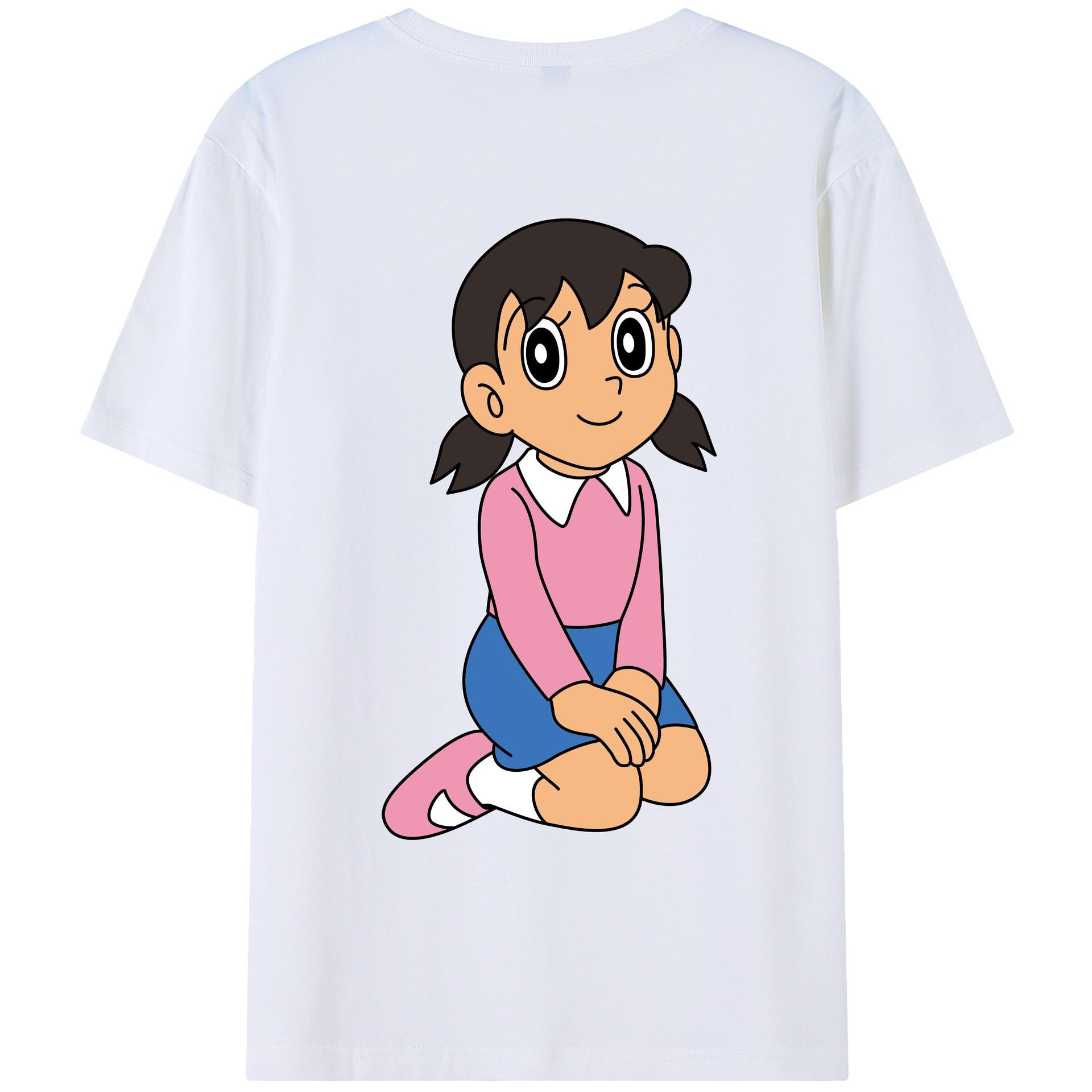 （画像用） ドラえもん みなもと しずか Doraemon Shizuka Minamoto レディース半袖Tシャツ(バックプリント)