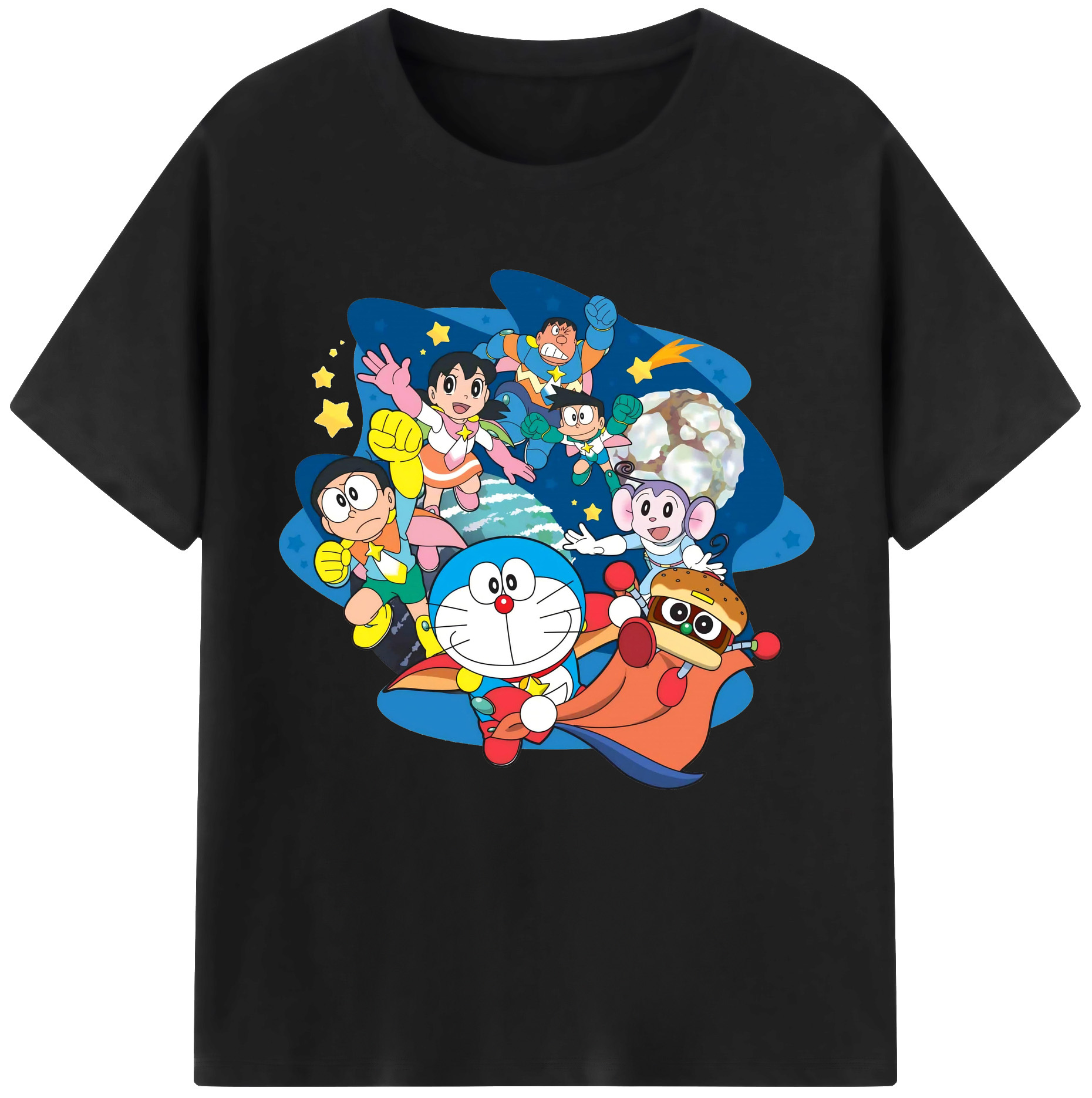 （画像用） ドラえもん Doraemon レディースカジュアルプリントTシャツ（綿100％）