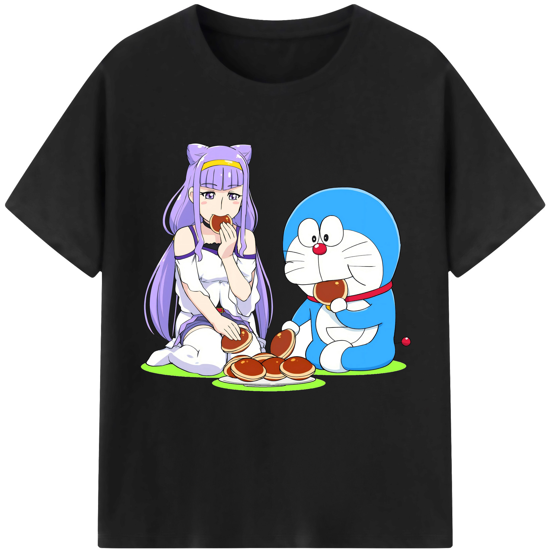 （画像用） ドラえもん Doraemon レディースカジュアルプリントTシャツ（綿100％）