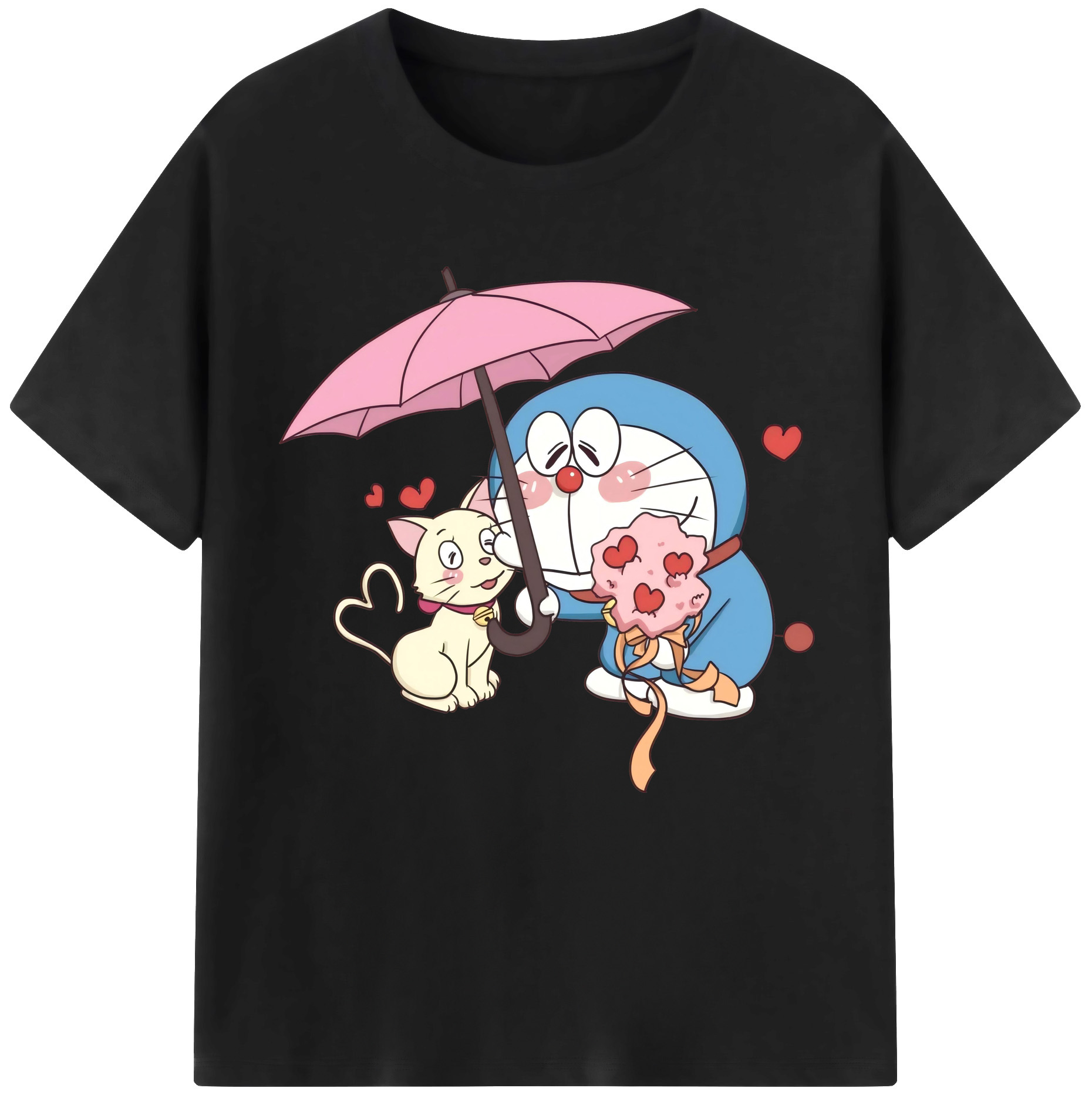 （画像用） ドラえもん Doraemon レディースカジュアルプリントTシャツ（綿100％）
