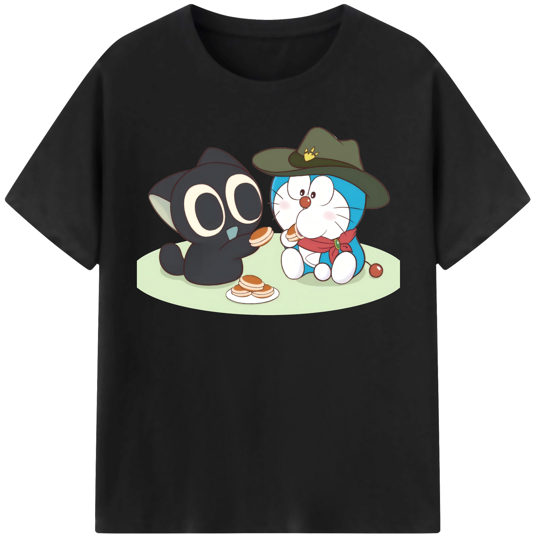 （画像用） ドラえもん Doraemon レディースカジュアルプリントTシャツ（綿100％）
