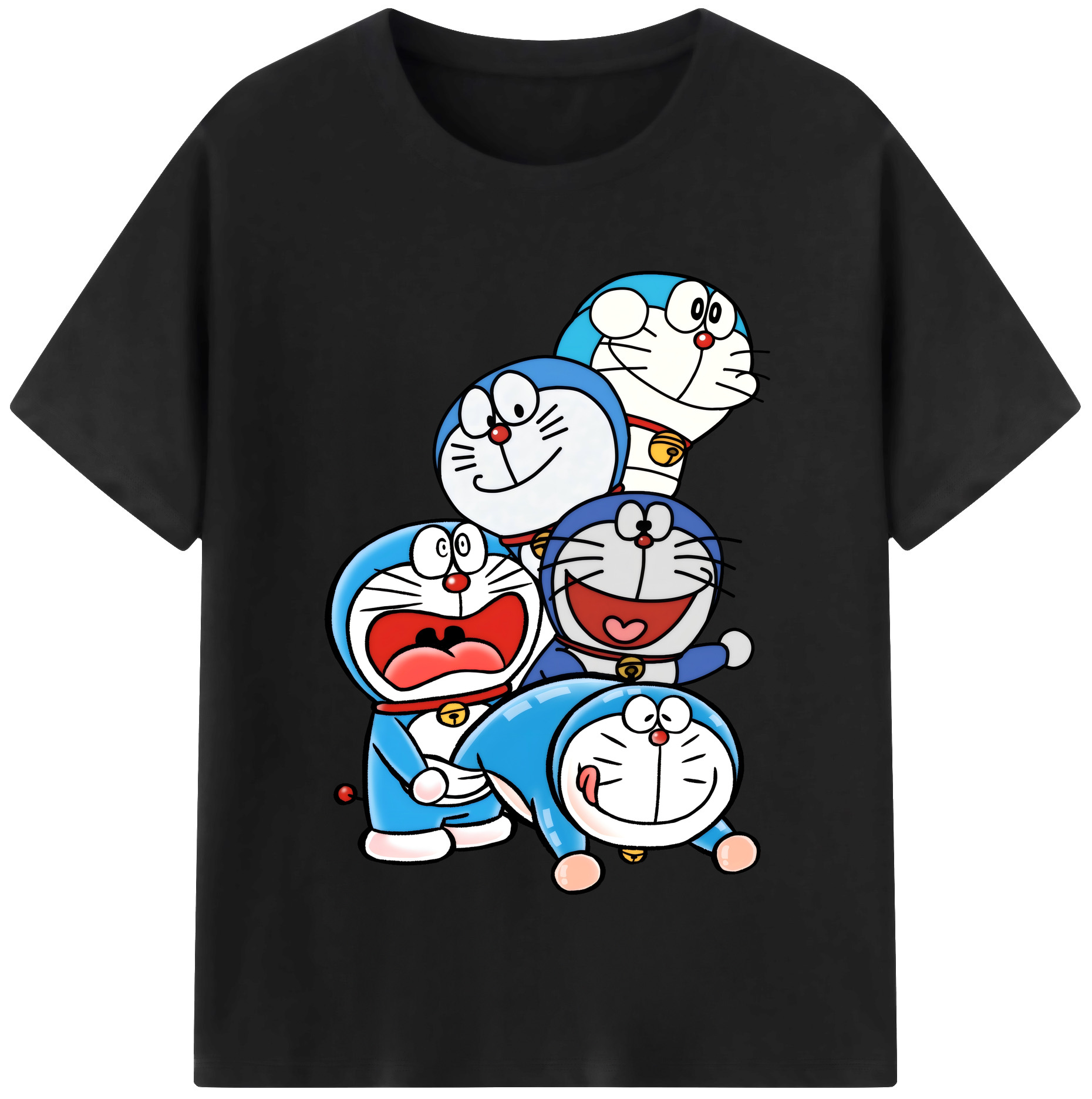 （画像用） ドラえもん Doraemon レディースカジュアルプリントTシャツ（綿100％）