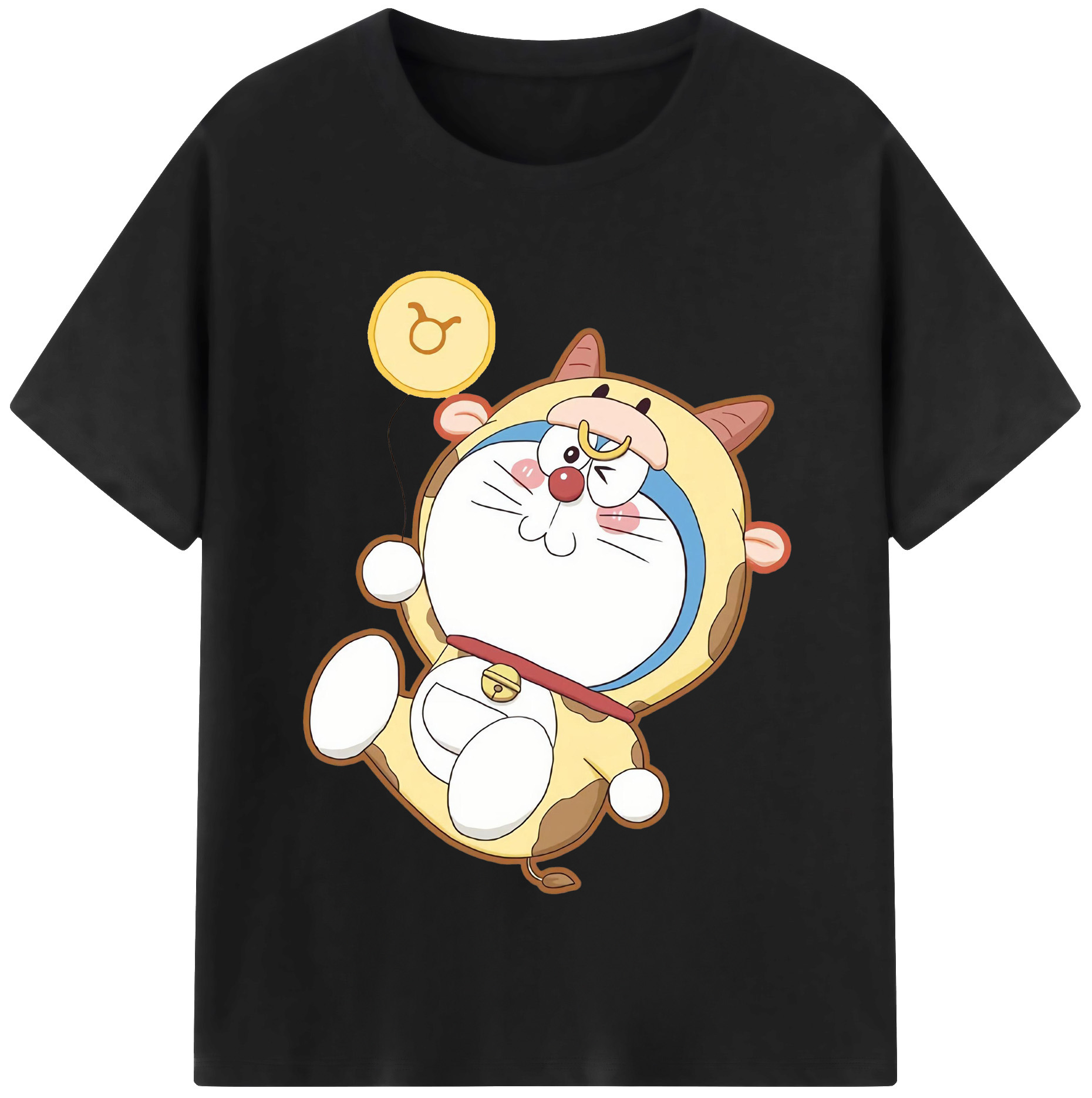 （画像用） ドラえもん Doraemon レディースカジュアルプリントTシャツ（綿100％）