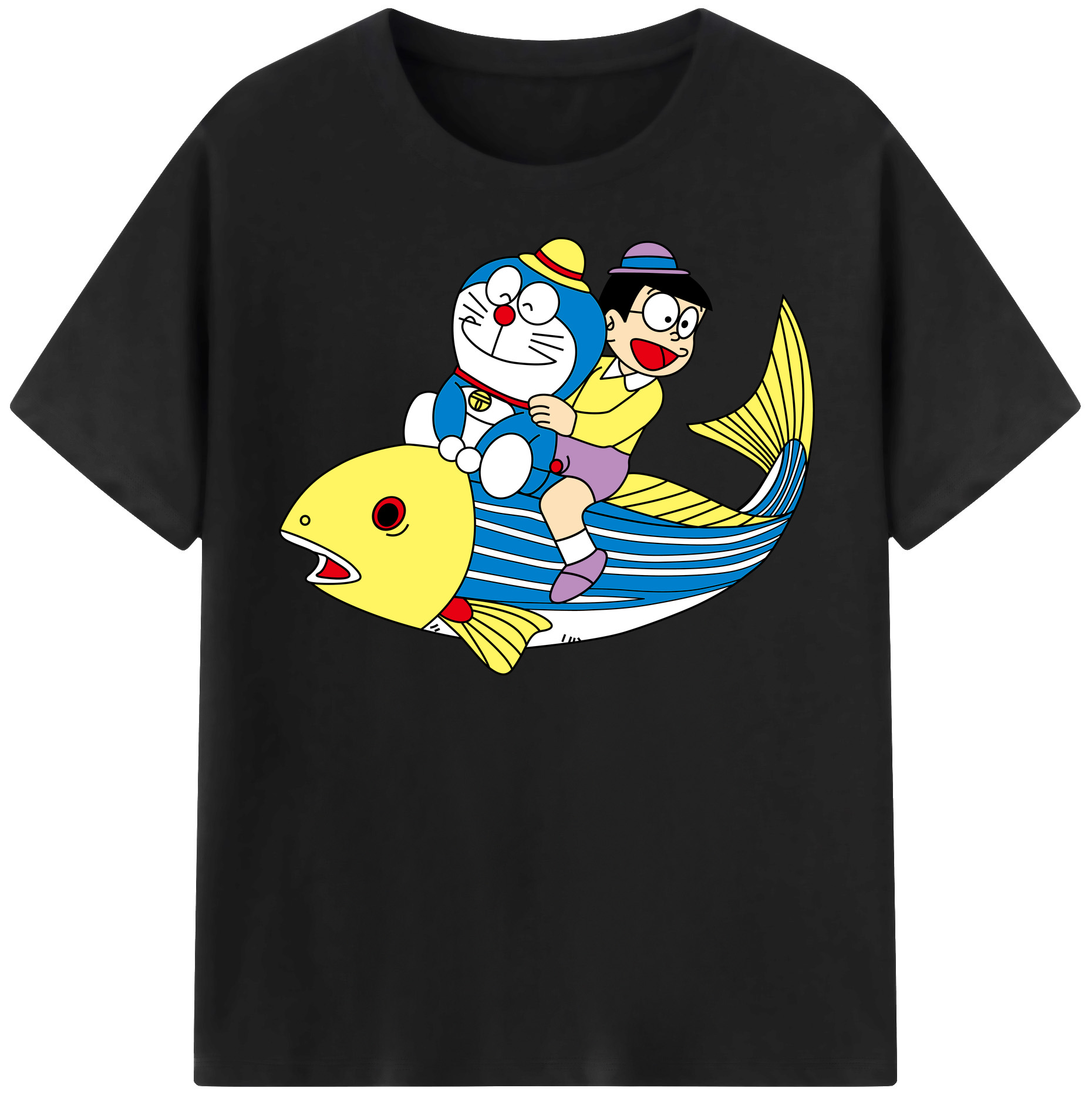 （画像用） ドラえもん 野比 のび太 Doraemon Nobita Nobi レディースカジュアルプリントTシャツ（綿100％）