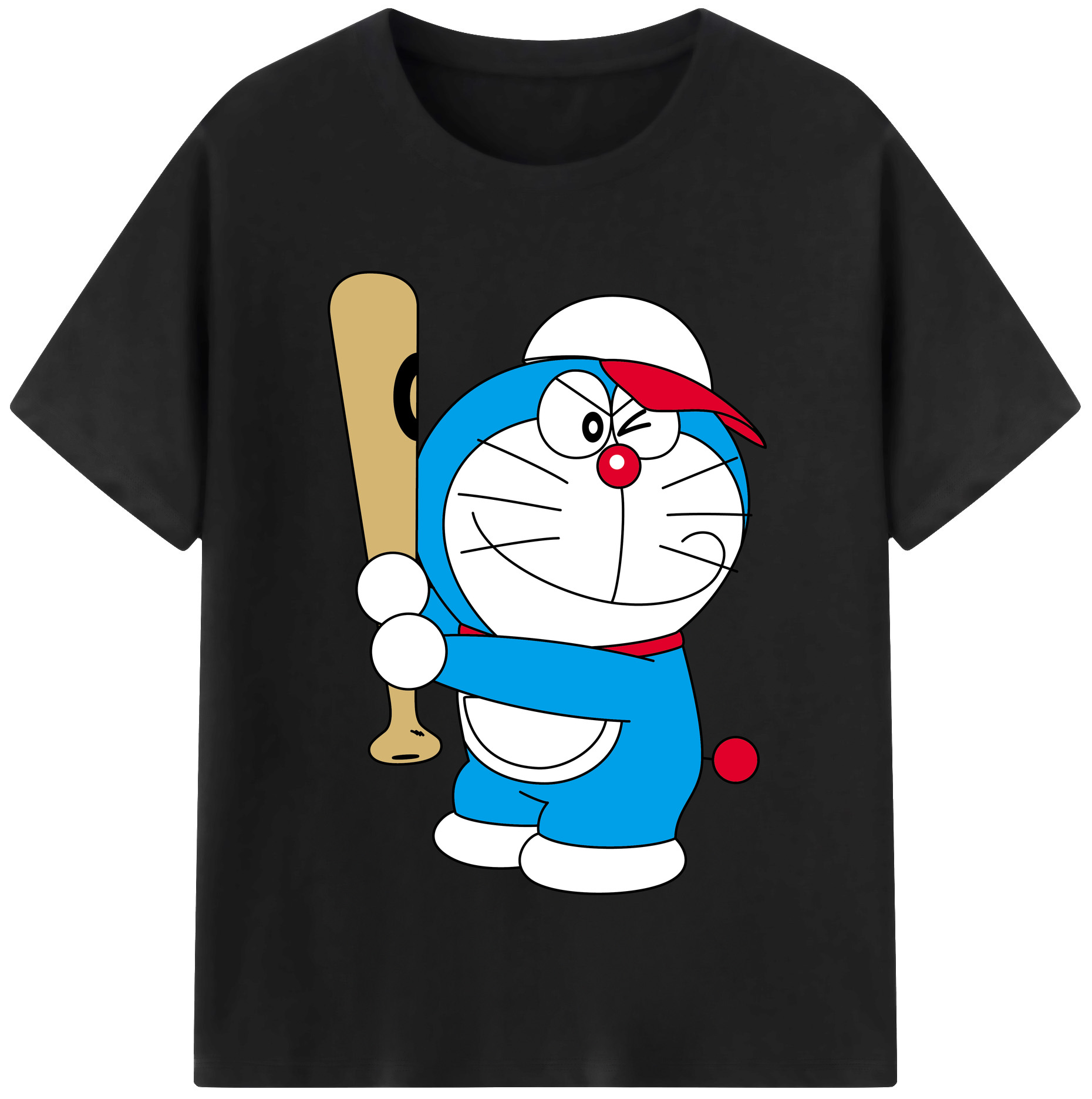 （画像用） ドラえもん Doraemon レディースカジュアルプリントTシャツ（綿100％）
