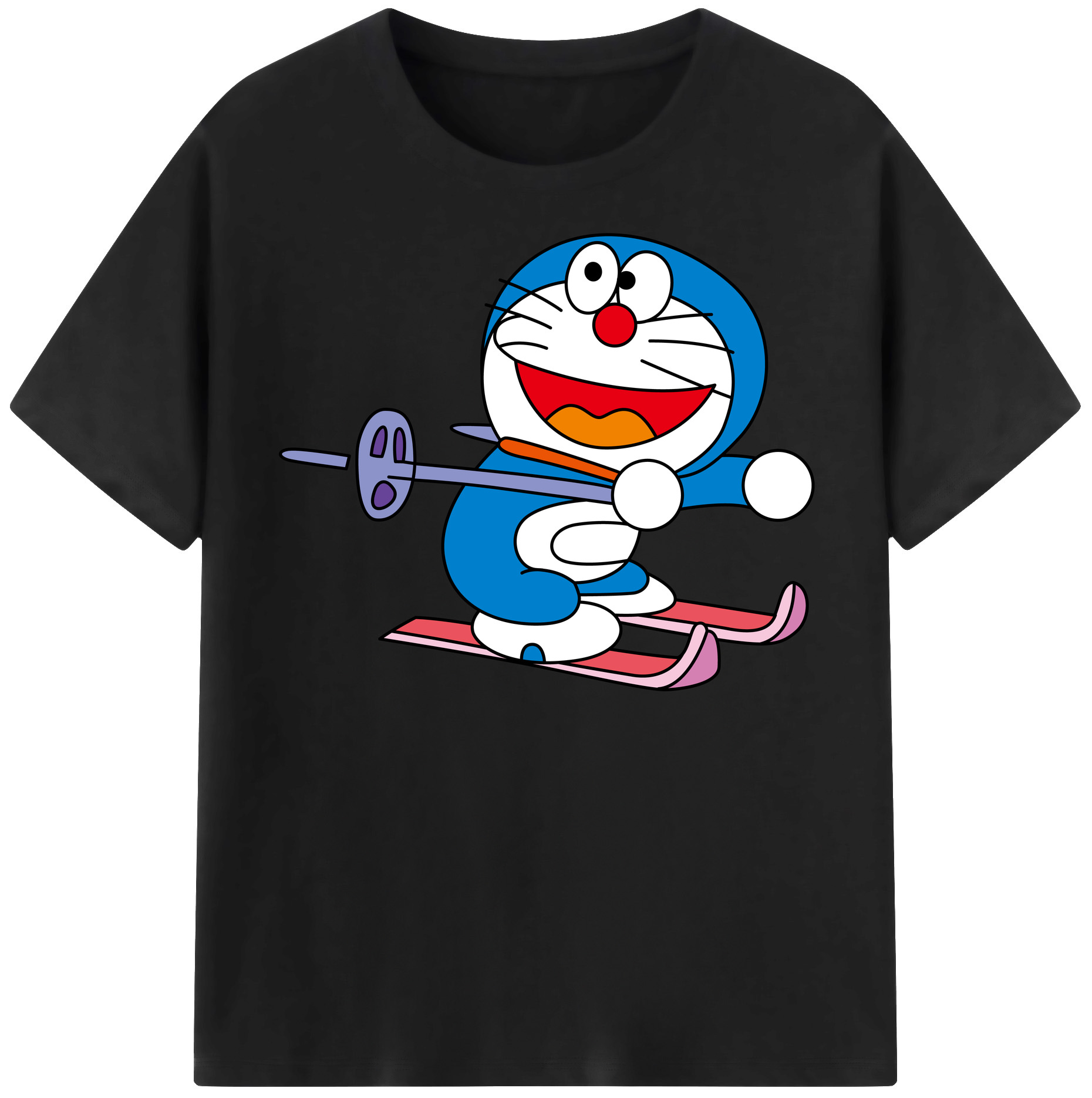 （画像用） ドラえもん Doraemon レディースカジュアルプリントTシャツ（綿100％）
