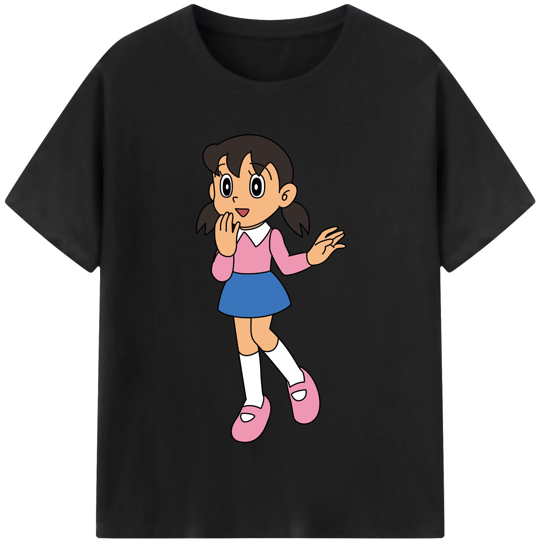 （画像用） ドラえもん みなもと しずか Doraemon Shizuka Minamoto レディースカジュアルプリントTシャツ（綿100％）