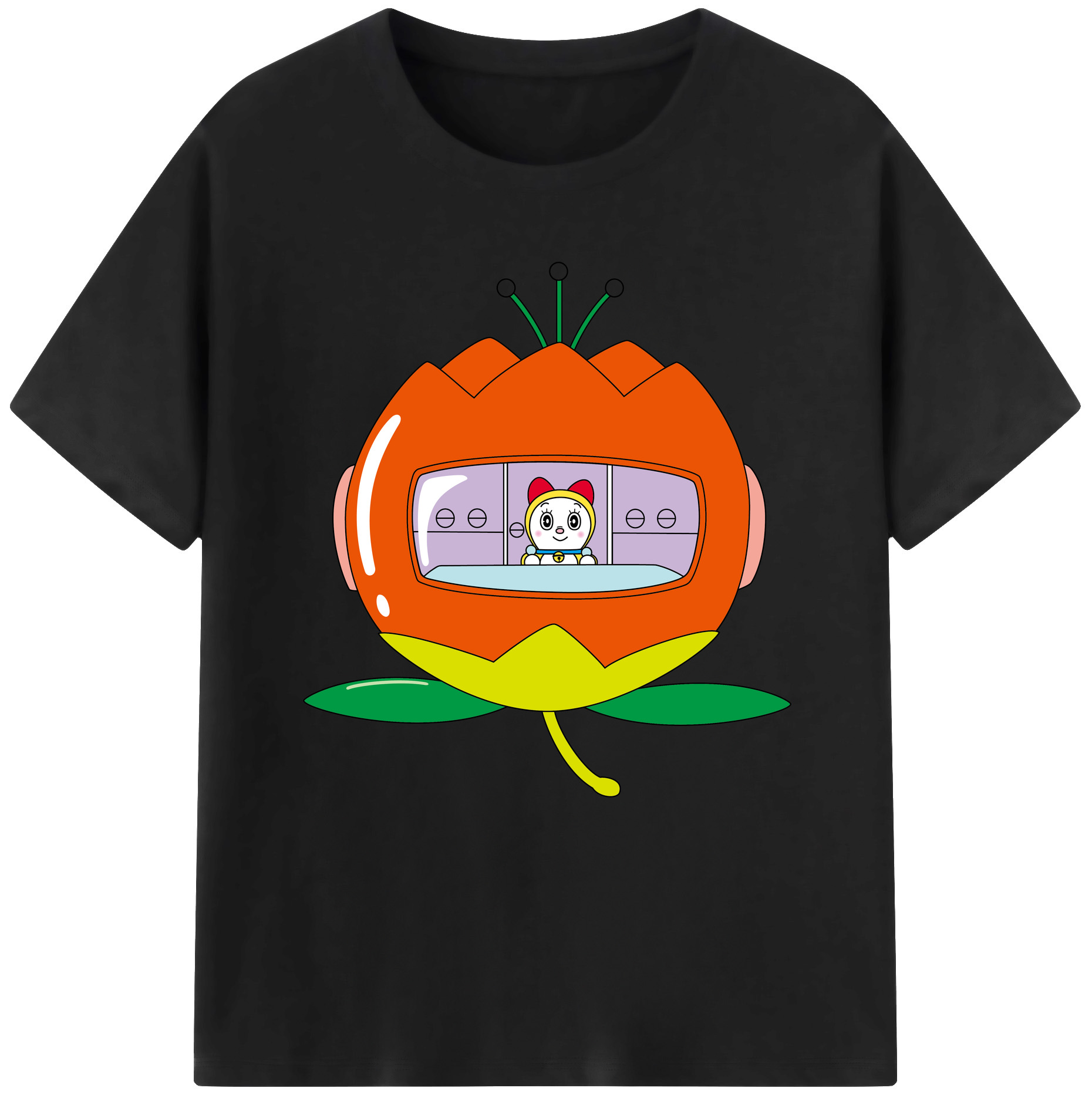 （画像用） ドラえもん ドラミ Doraemon Dorami レディースカジュアルプリントTシャツ（綿100％）