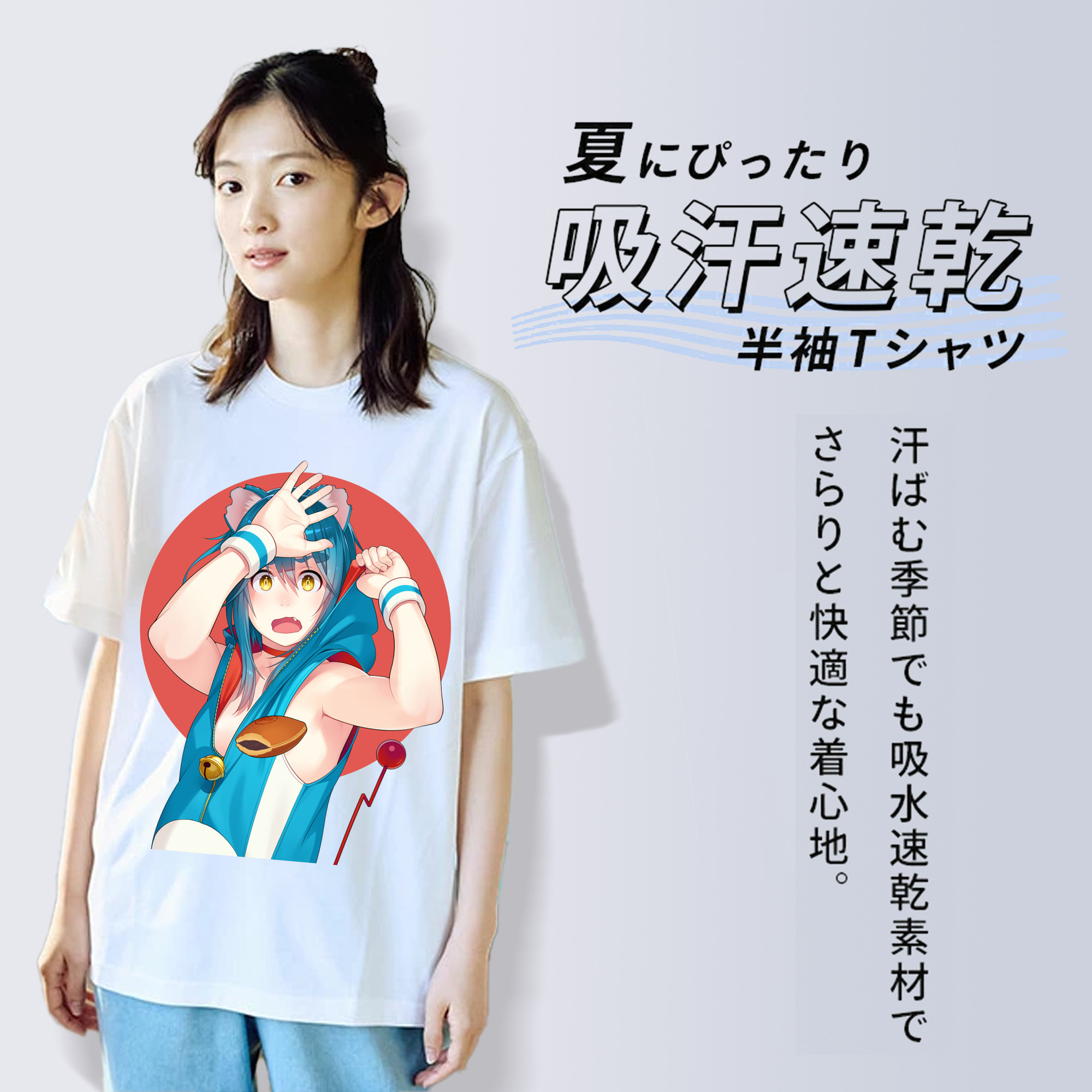 ドラえもん Doraemon レディースカジュアルプリントTシャツ（綿100％）