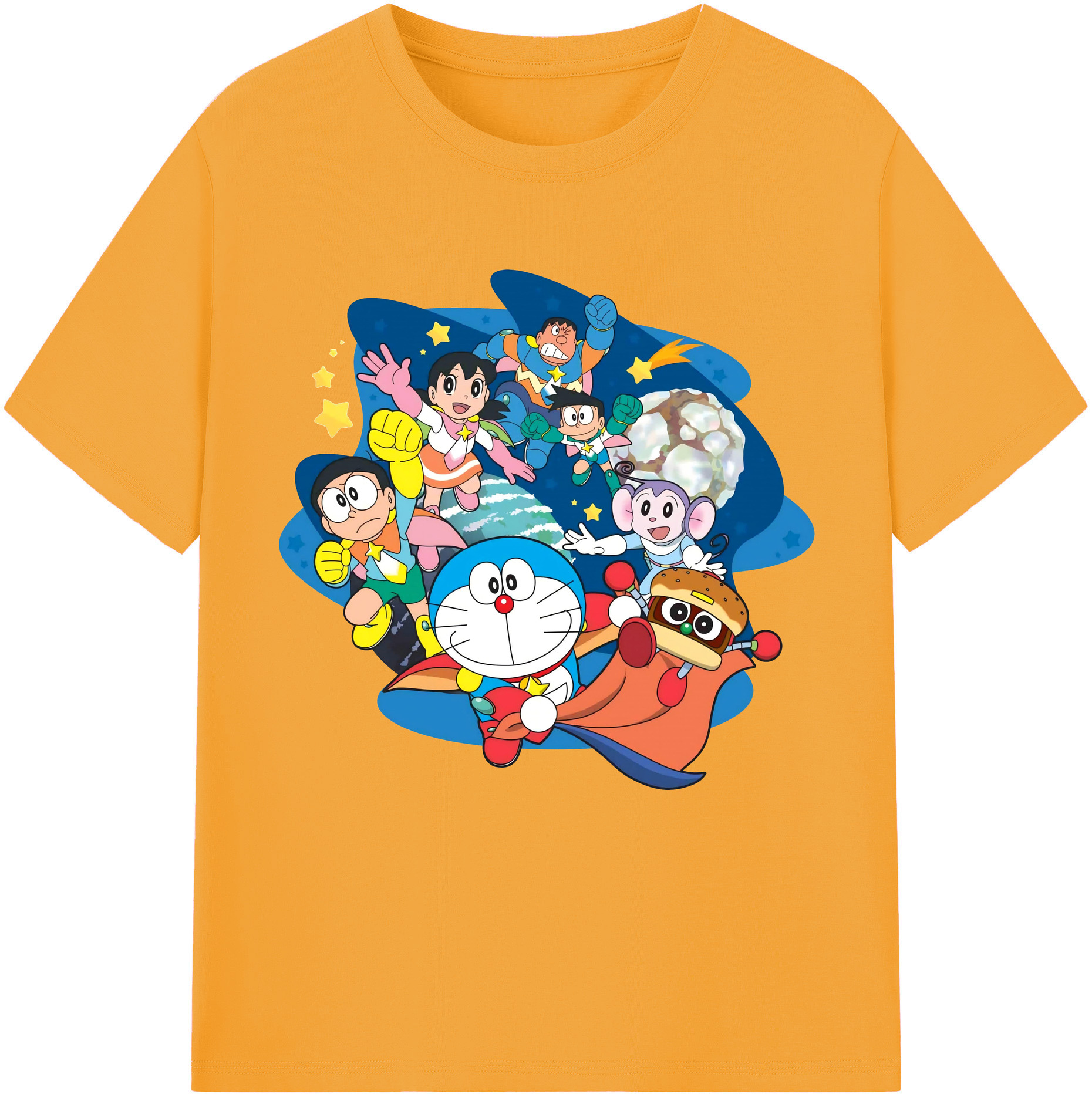 （画像用） ドラえもん Doraemon レディースカジュアルプリントTシャツ（綿100％）