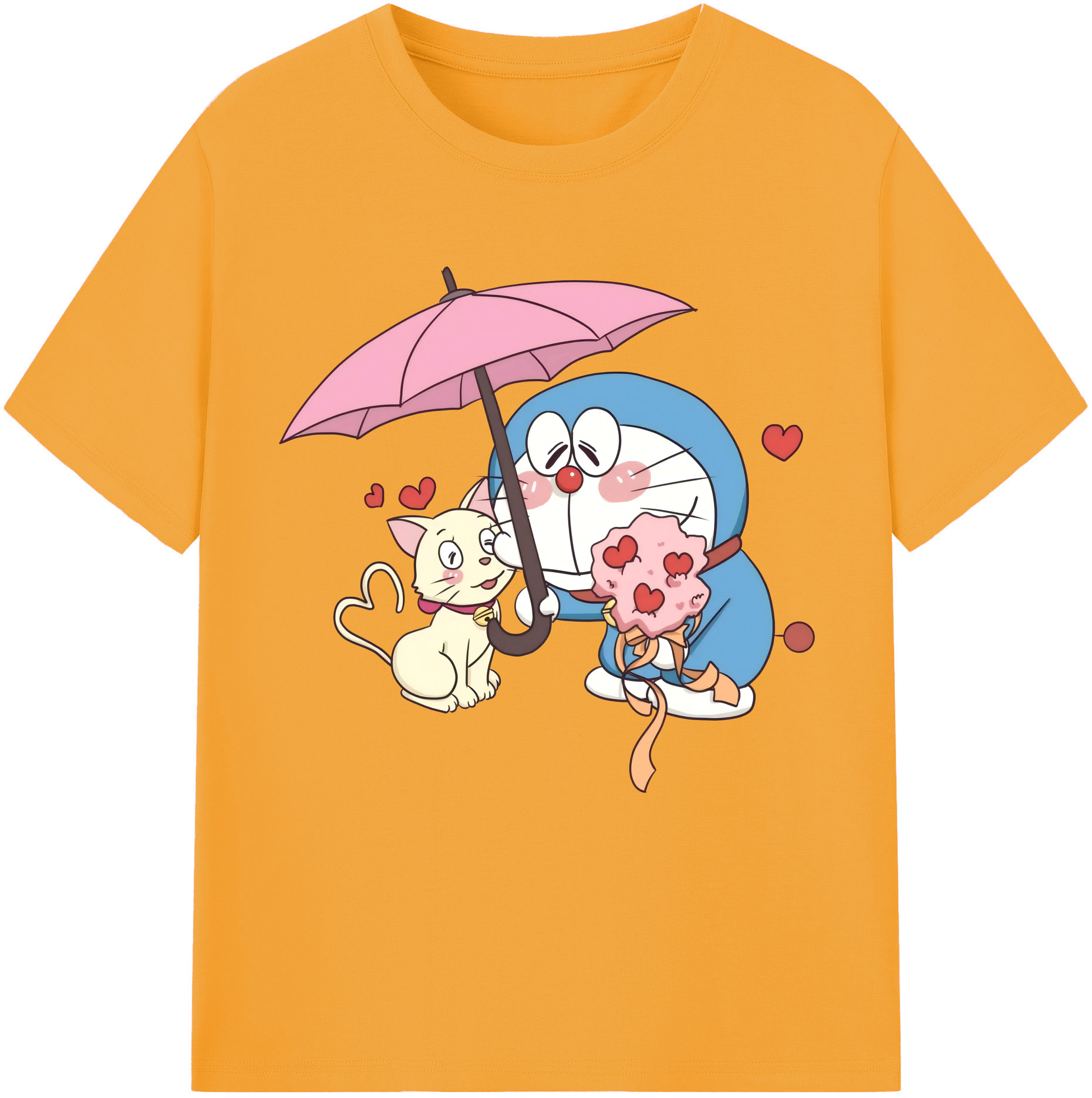 （画像用） ドラえもん Doraemon レディースカジュアルプリントTシャツ（綿100％）