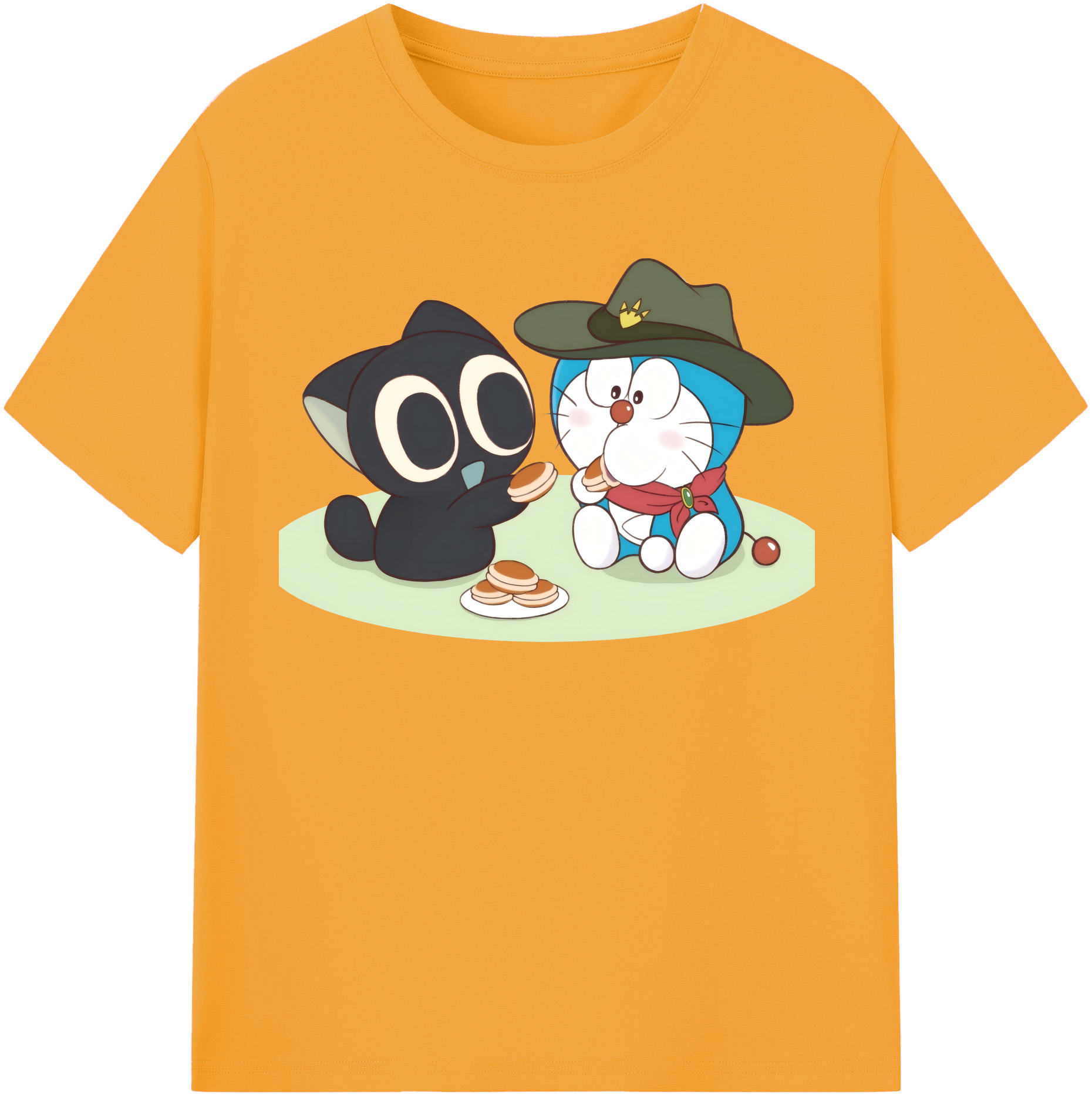 （画像用） ドラえもん Doraemon レディースカジュアルプリントTシャツ（綿100％）