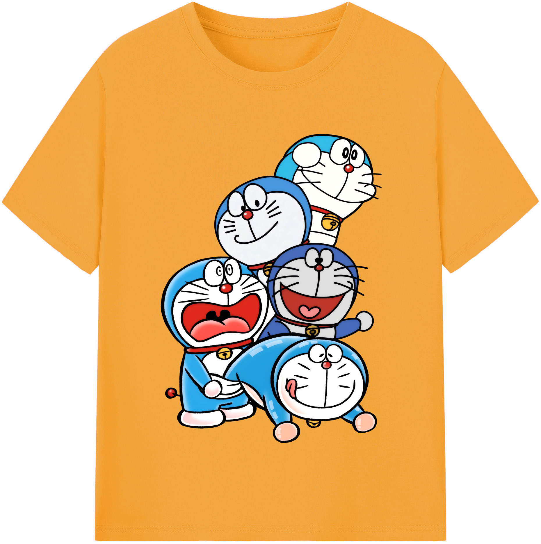 （画像用） ドラえもん Doraemon レディースカジュアルプリントTシャツ（綿100％）