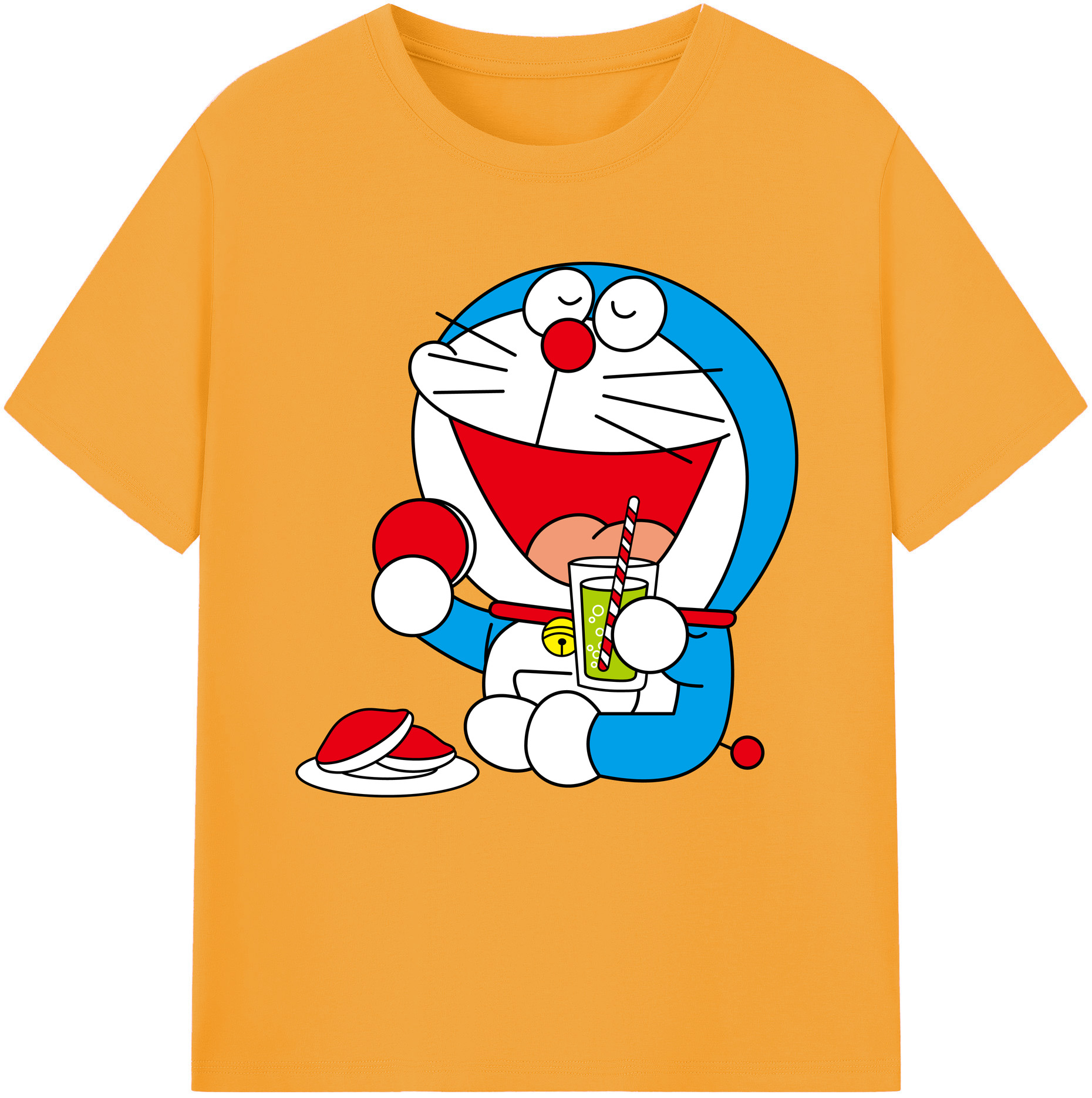 （画像用） ドラえもん Doraemon レディースカジュアルプリントTシャツ（綿100％）