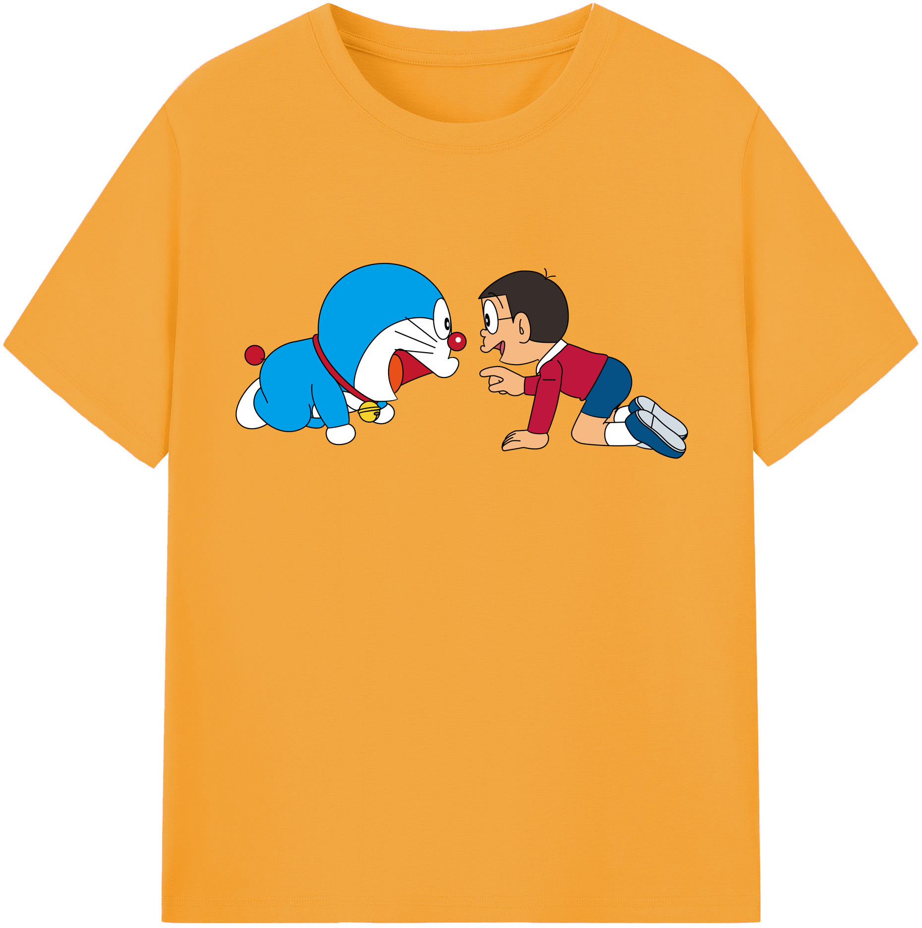 （画像用） ドラえもん 野比 のび太 Doraemon Nobita Nobi レディースカジュアルプリントTシャツ（綿100％）