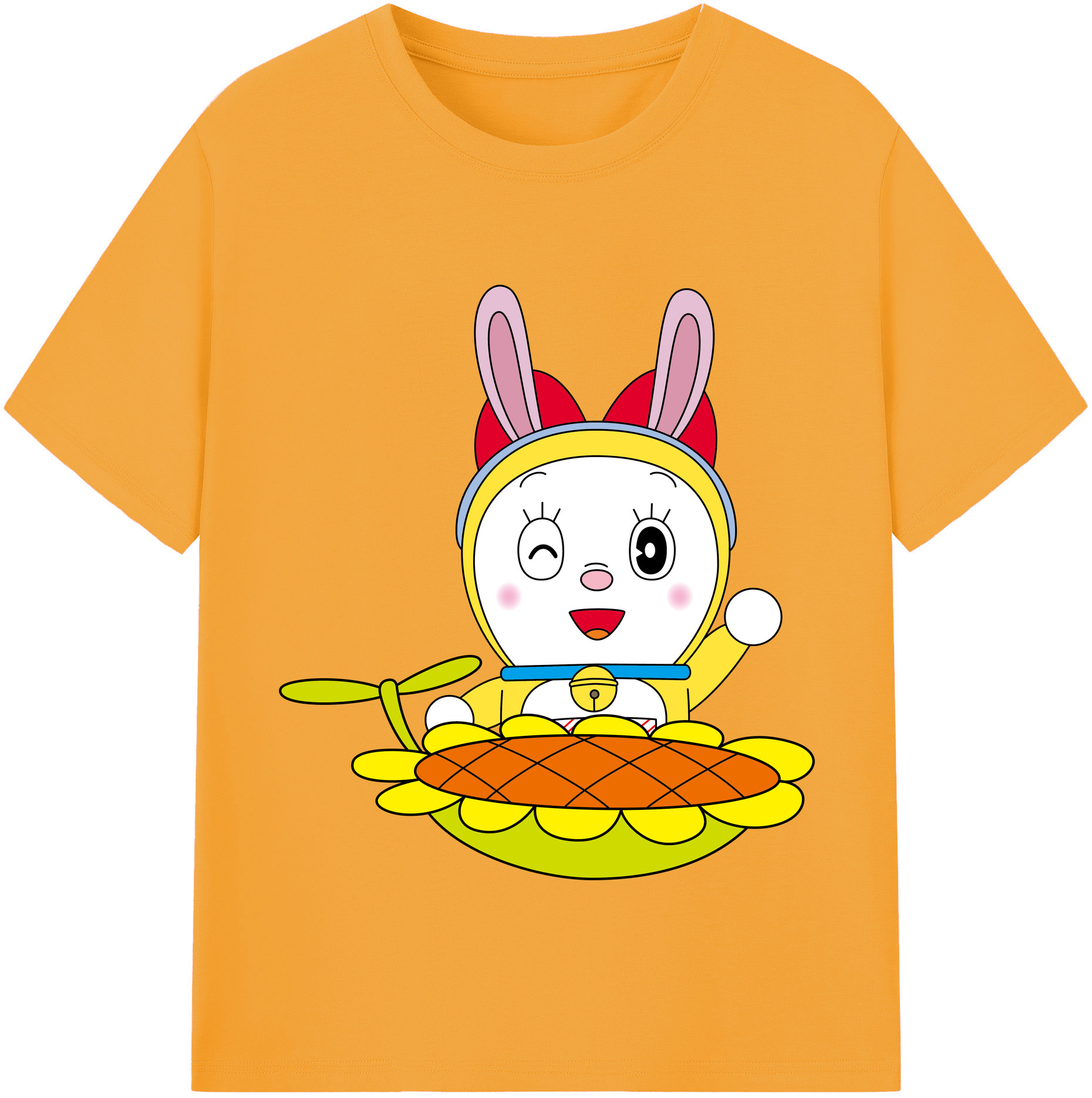 （画像用） ドラえもん ドラミ Doraemon Dorami レディースカジュアルプリントTシャツ（綿100％）