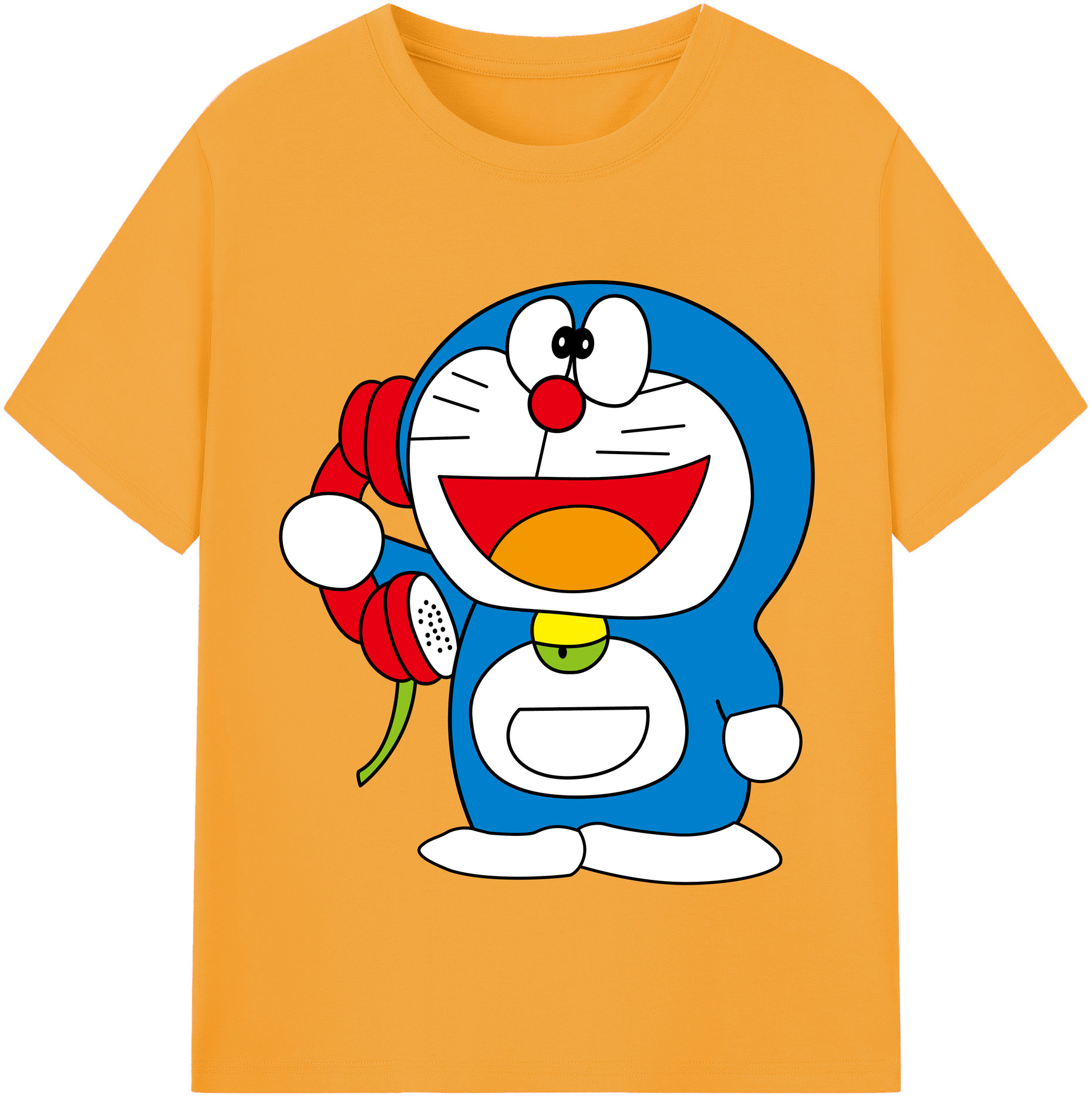 （画像用） ドラえもん Doraemon レディースカジュアルプリントTシャツ（綿100％）