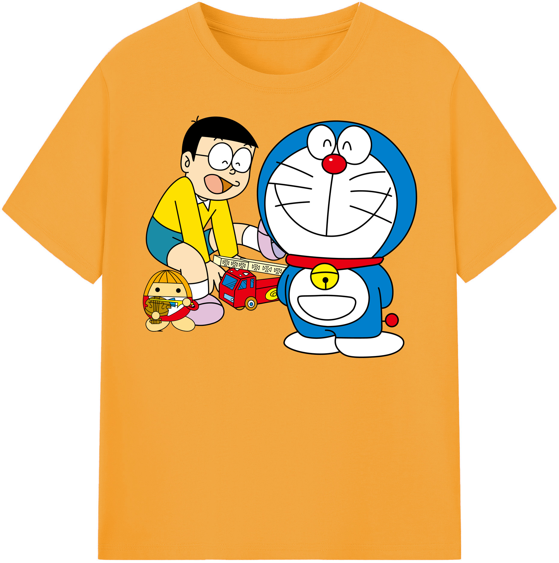 （画像用） ドラえもん Doraemon レディースカジュアルプリントTシャツ（綿100％）
