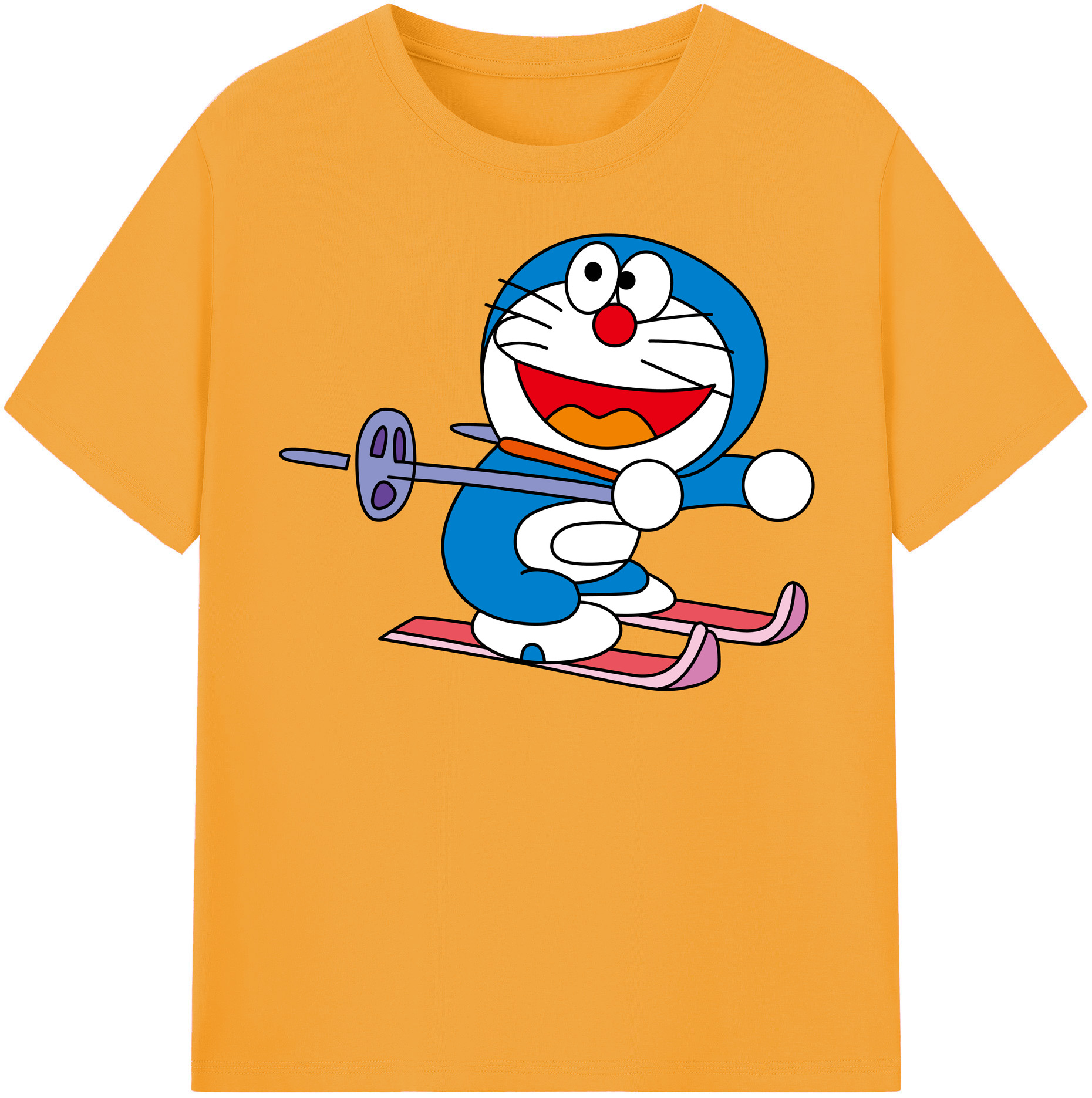 （画像用） ドラえもん Doraemon レディースカジュアルプリントTシャツ（綿100％）