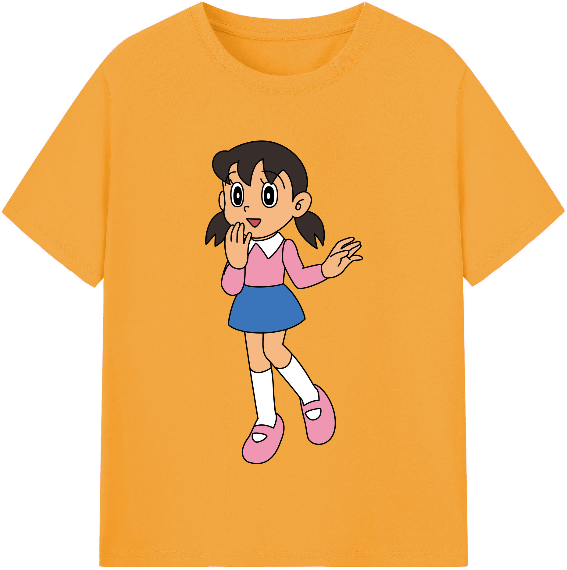 （画像用） ドラえもん みなもと しずか Doraemon Shizuka Minamoto レディースカジュアルプリントTシャツ（綿100％）