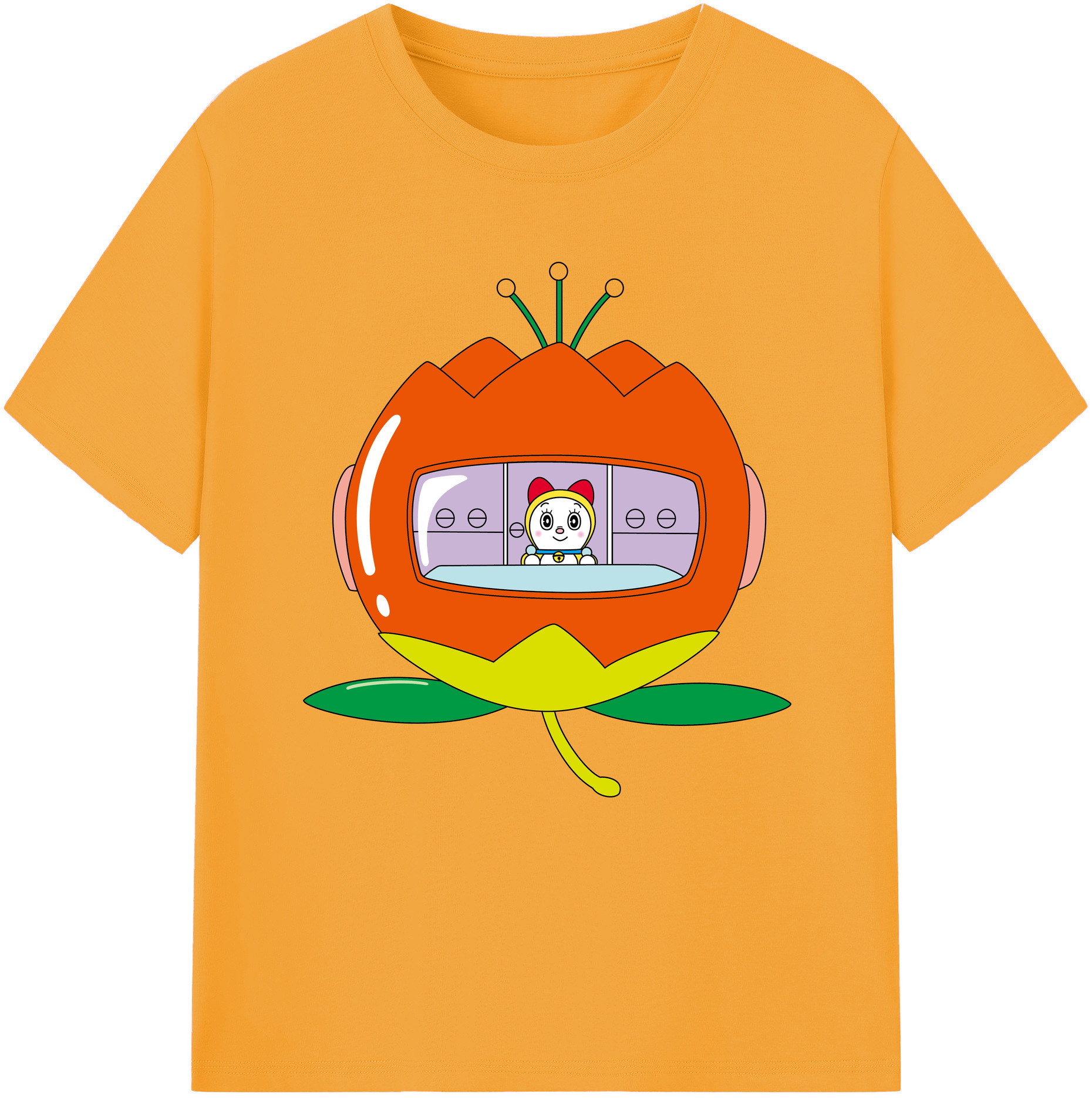 （画像用） ドラえもん ドラミ Doraemon Dorami レディースカジュアルプリントTシャツ（綿100％）