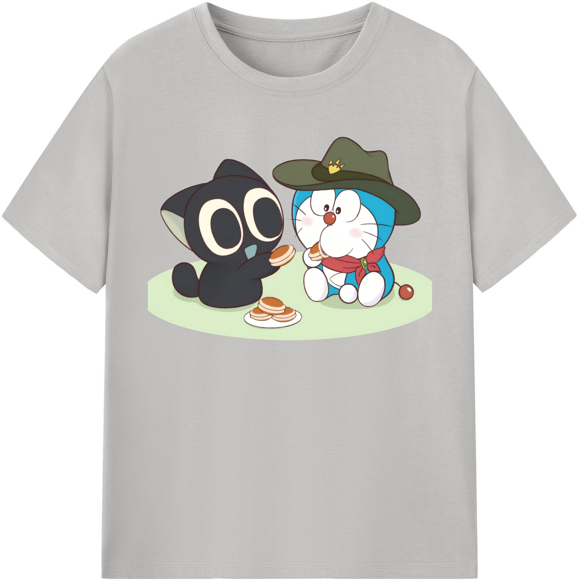 （画像用） ドラえもん Doraemon レディースカジュアルプリントTシャツ（綿100％）