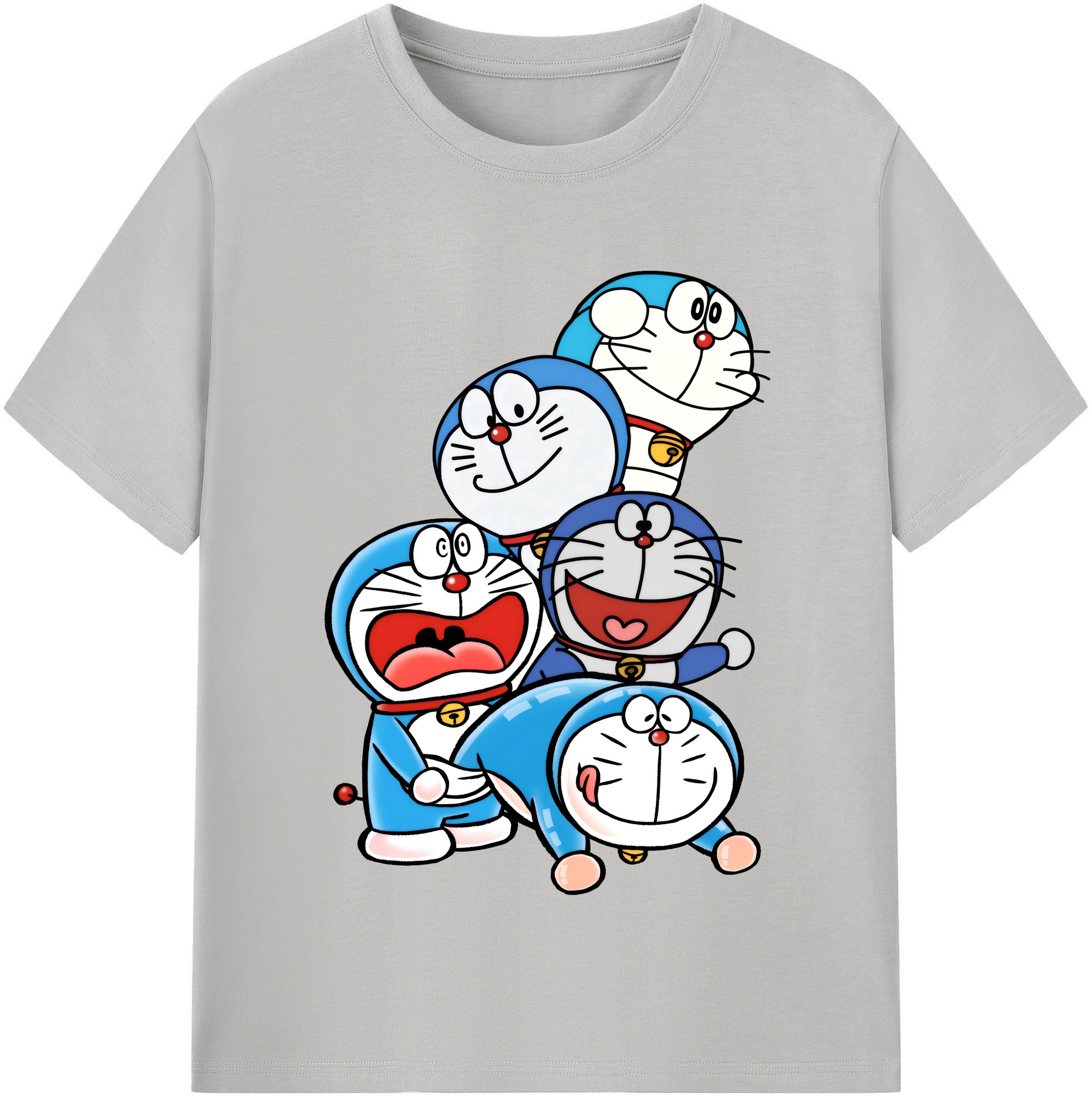 （画像用） ドラえもん Doraemon レディースカジュアルプリントTシャツ（綿100％）