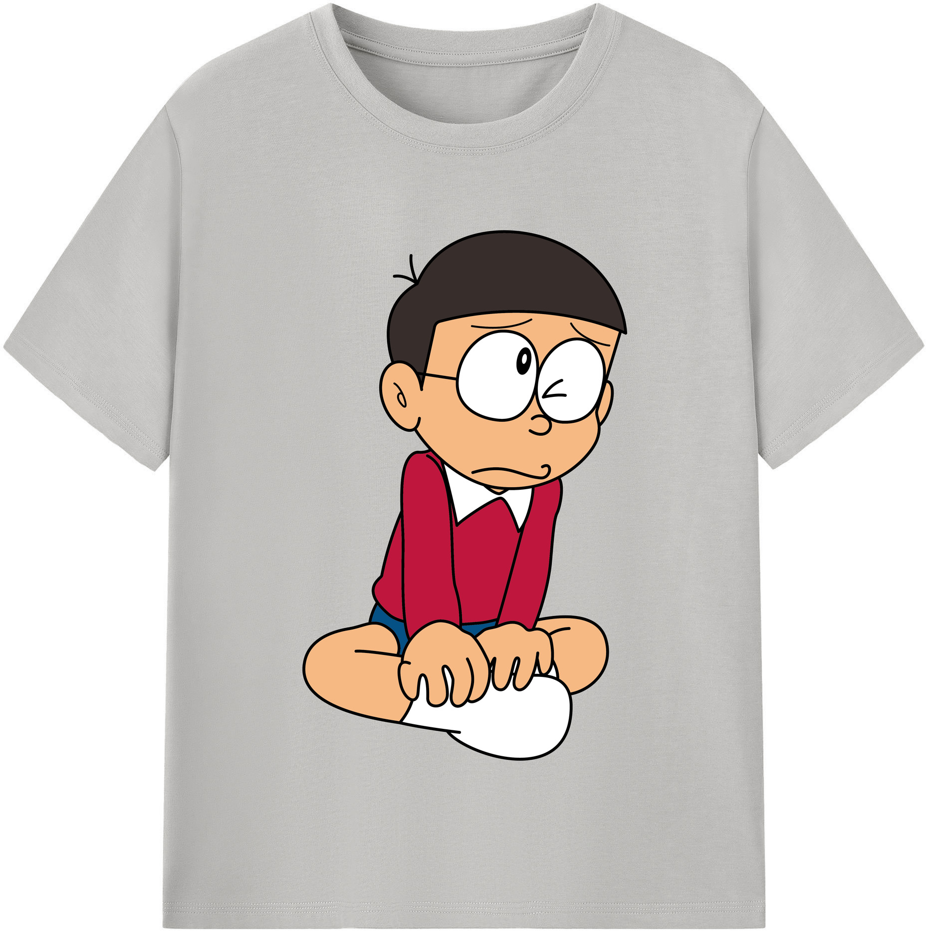 （画像用） ドラえもん 野比 のび太 Doraemon Nobita Nobi レディースカジュアルプリントTシャツ（綿100％）
