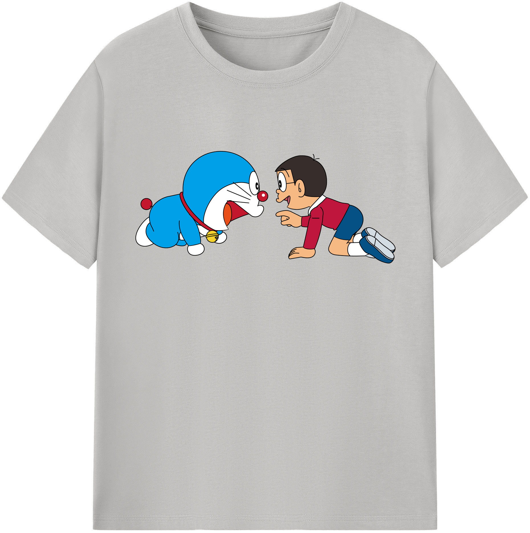 （画像用） ドラえもん 野比 のび太 Doraemon Nobita Nobi レディースカジュアルプリントTシャツ（綿100％）
