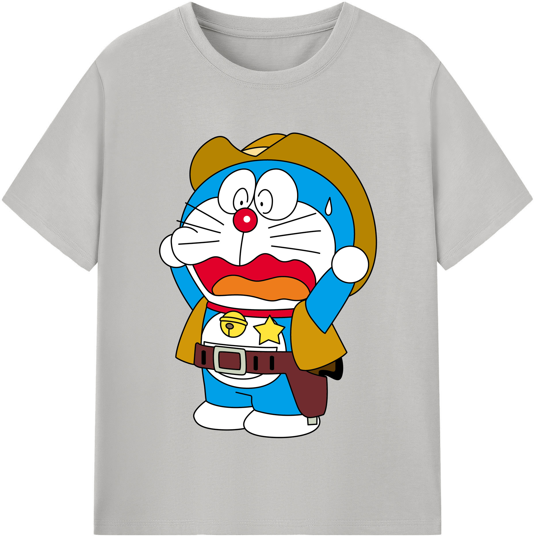 （画像用） ドラえもん Doraemon レディースカジュアルプリントTシャツ（綿100％）