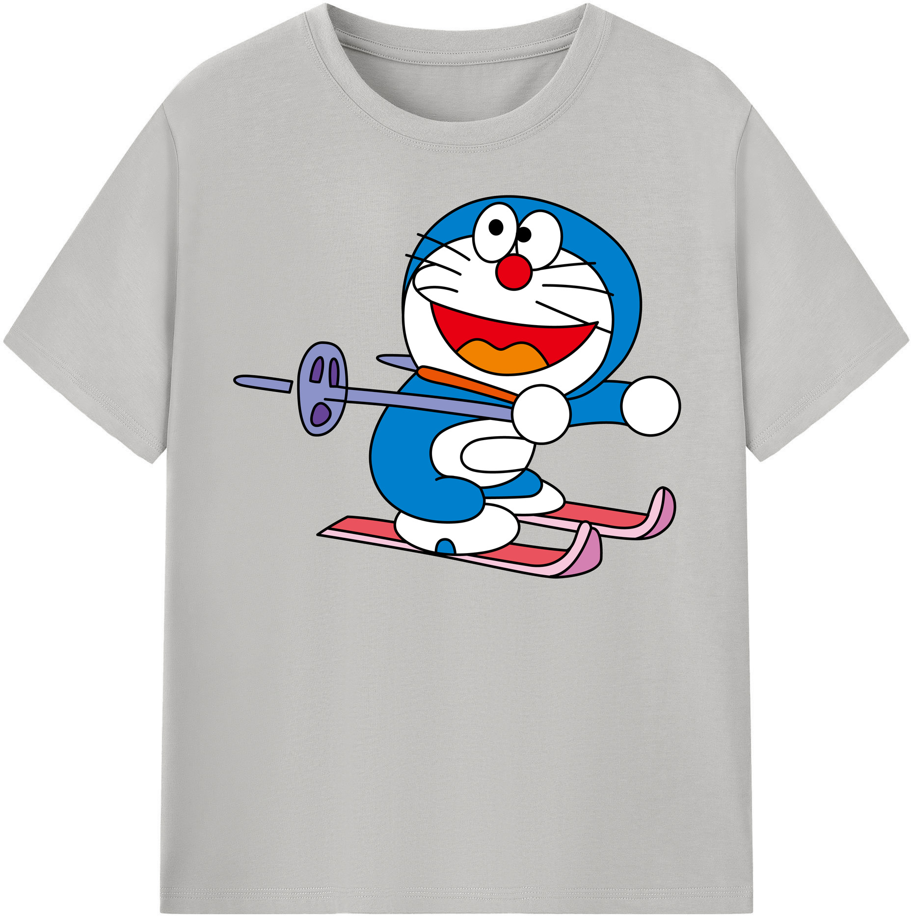 （画像用） ドラえもん Doraemon レディースカジュアルプリントTシャツ（綿100％）
