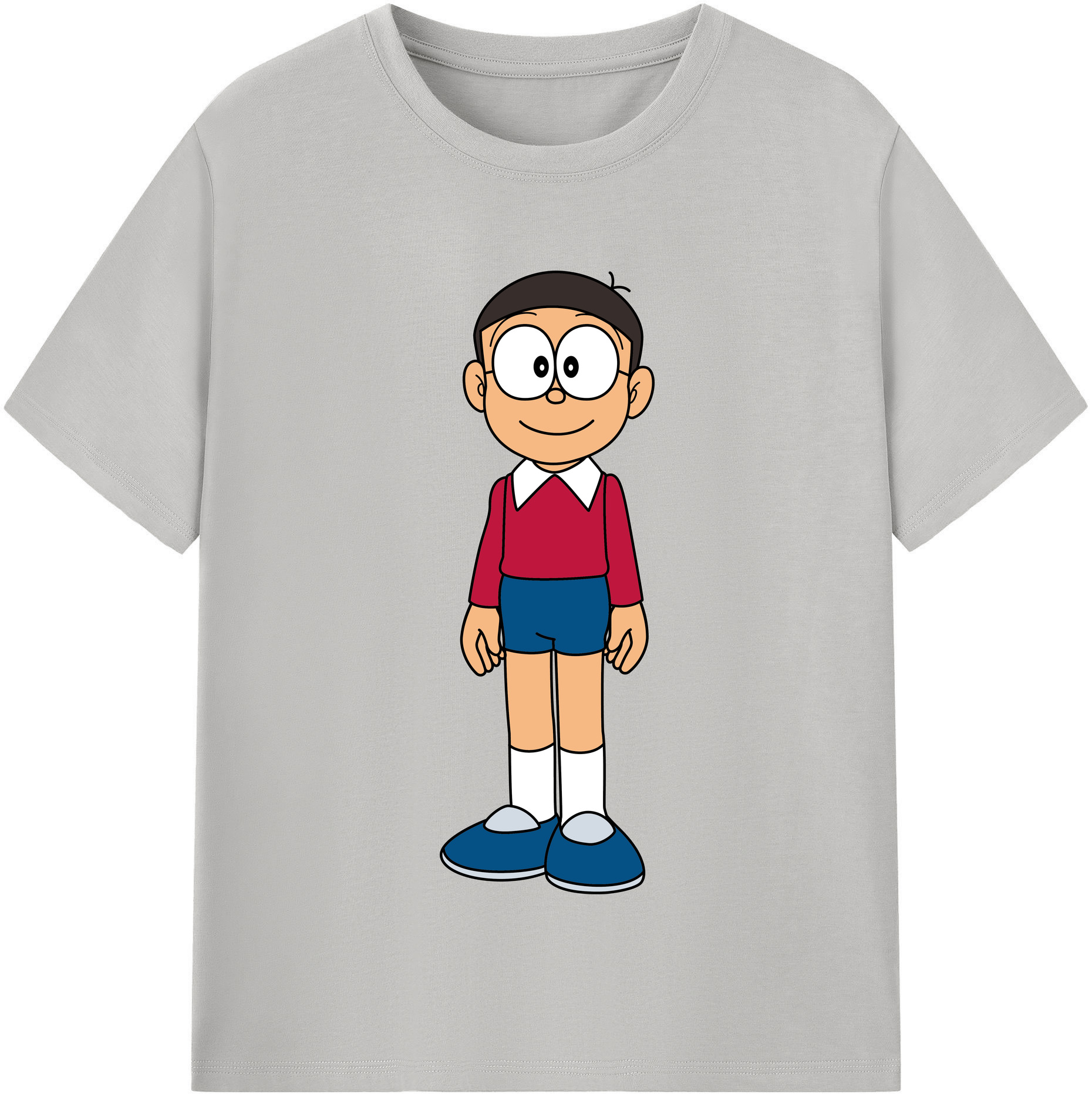 （画像用） ドラえもん 野比 のび太 Doraemon Nobita Nobi レディースカジュアルプリントTシャツ（綿100％）
