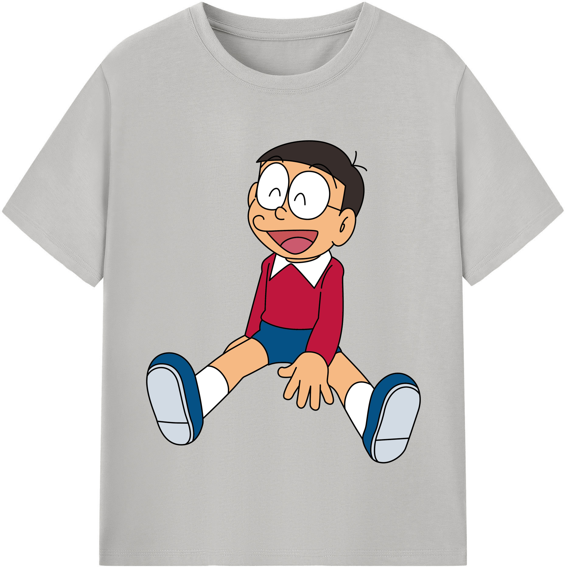 （画像用） ドラえもん 野比 のび太 Doraemon Nobita Nobi レディースカジュアルプリントTシャツ（綿100％）
