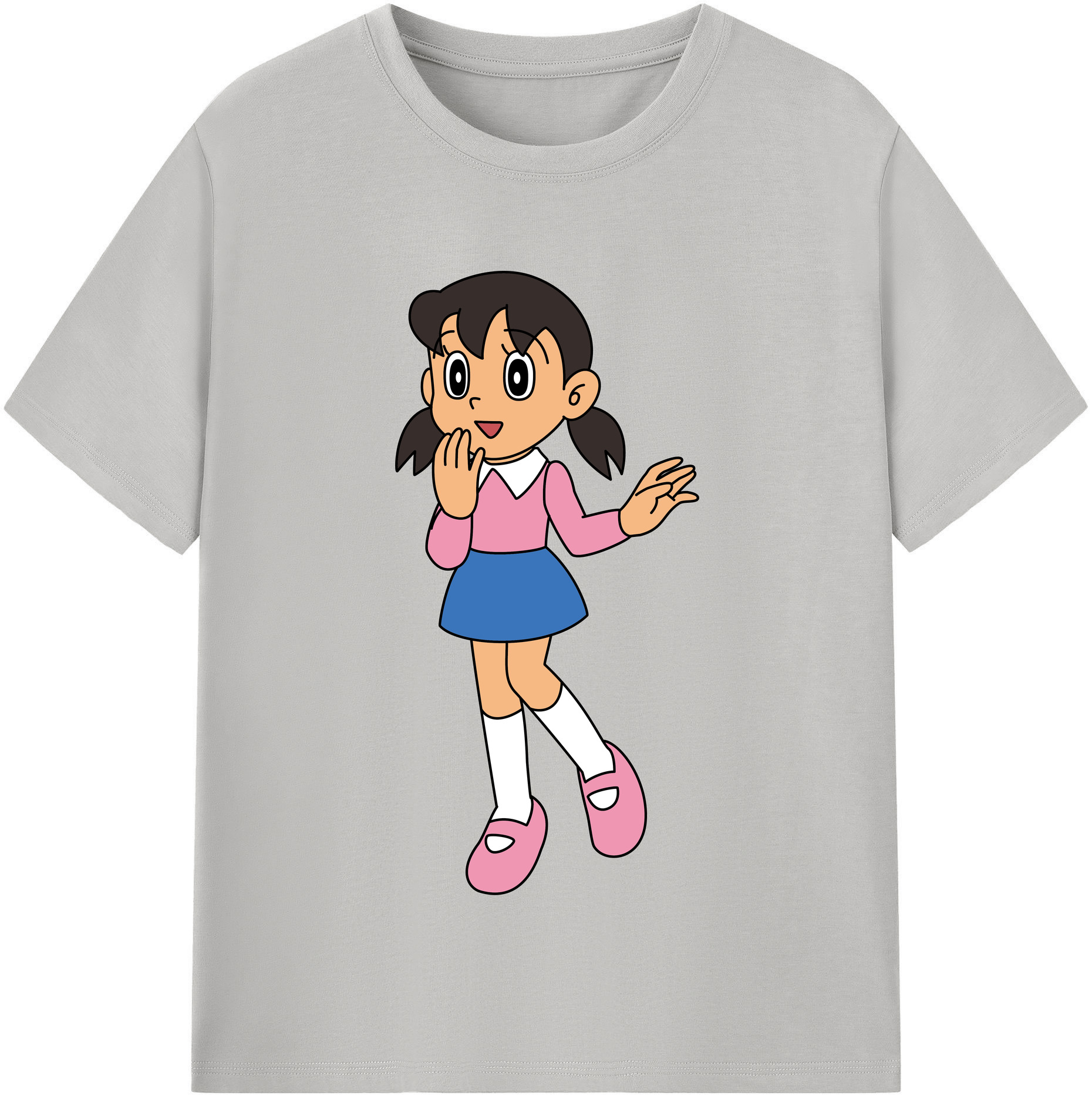 （画像用） ドラえもん みなもと しずか Doraemon Shizuka Minamoto レディースカジュアルプリントTシャツ（綿100％）