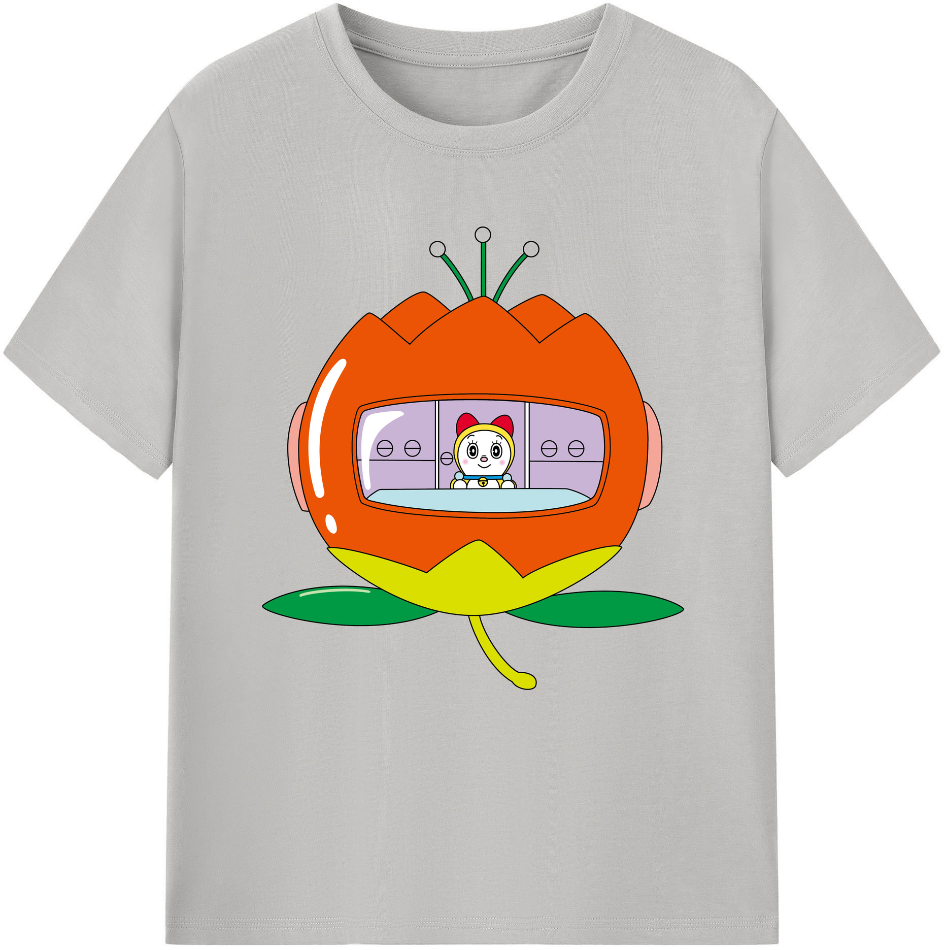 （画像用） ドラえもん ドラミ Doraemon Dorami レディースカジュアルプリントTシャツ（綿100％）